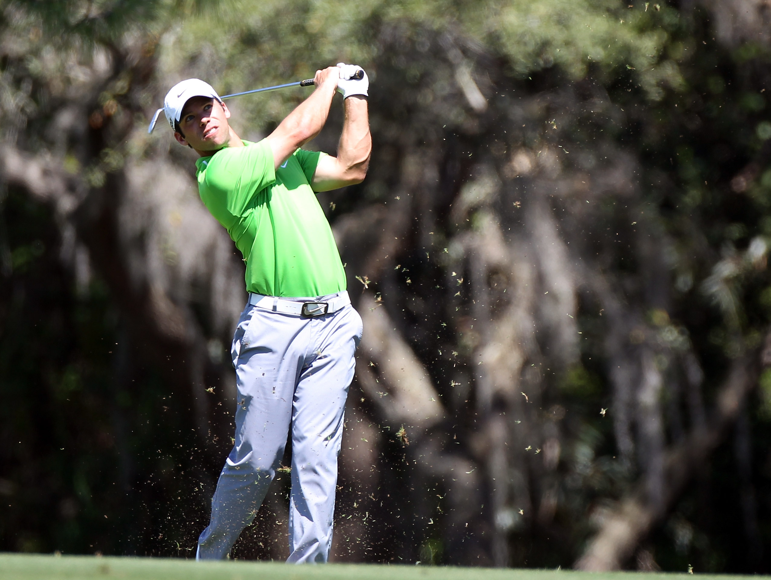 PALM HARBOR, FL - MARCH 17:  Paul Casey of England plays a shot on the 7th hole during the first round of the Transitions Championship at Innisbrook Resort and Golf Club on March 17, 2011 in Palm Harbor, Florida.  (Photo by Sam Greenwood/Getty Images)