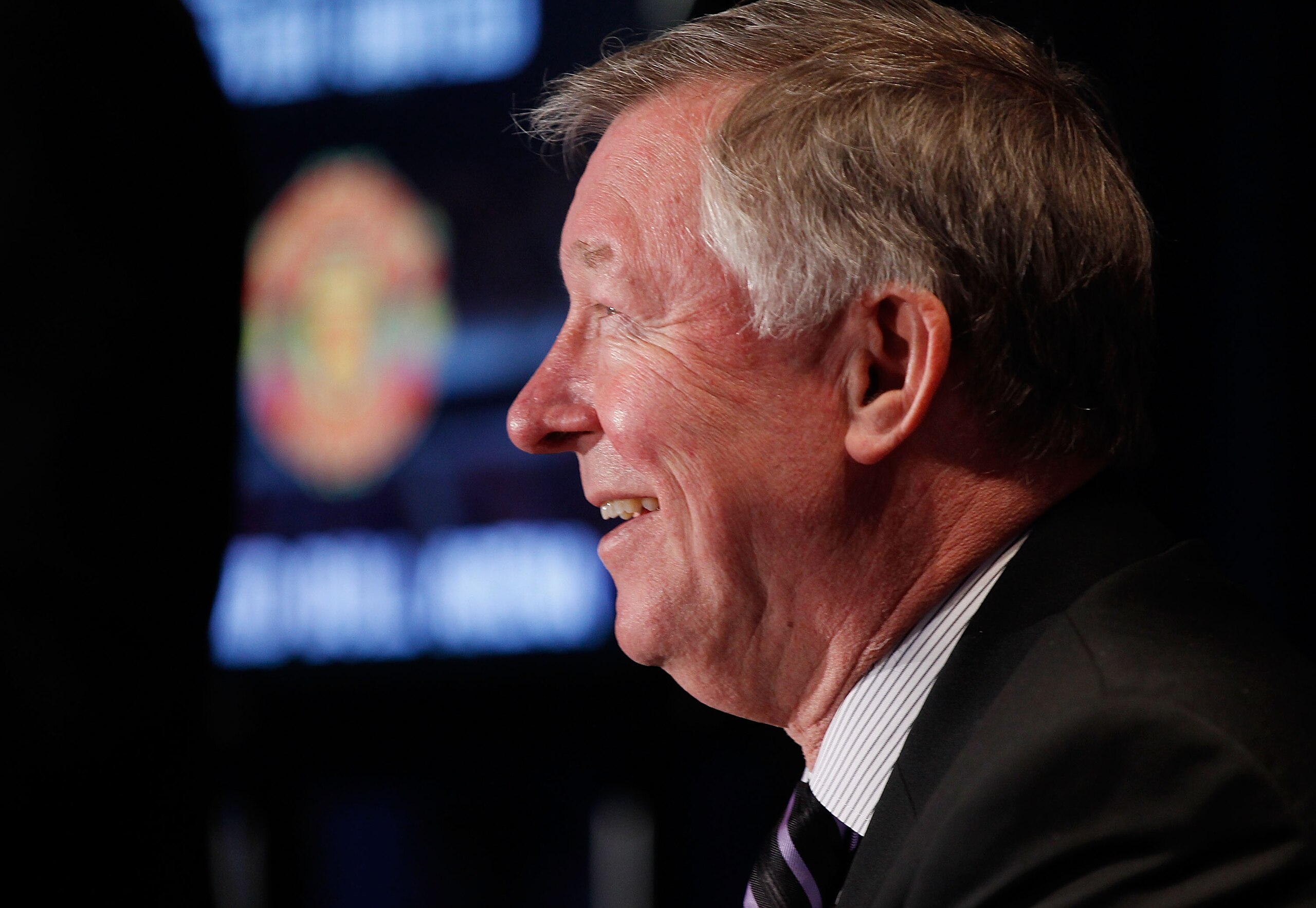 HARRISON, NJ - MARCH 29:  Manchester United Manager Sir Alex Ferguson speaks to the media during a press conference to announced that Barclay's English Premier League leader Manchester United will return as the AT&T MLS All-Star Game opponent on March 29,