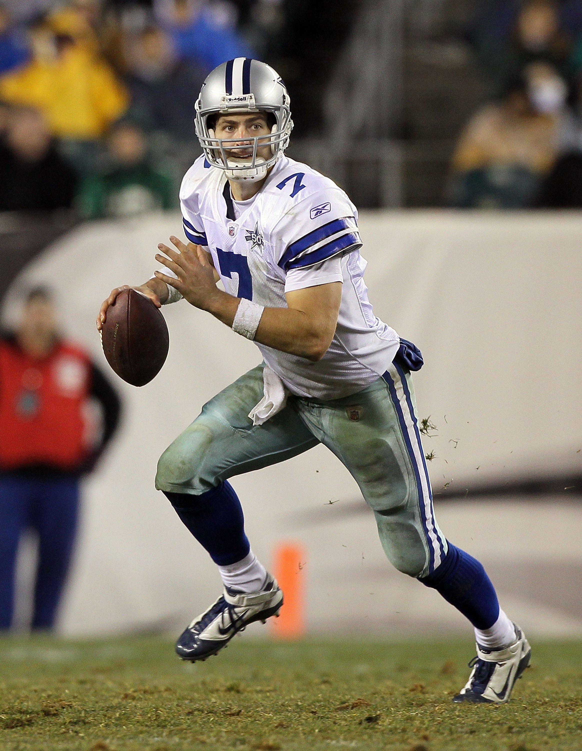 Dallas Cowboys quarterback Stephen McGee (7) tries to take the