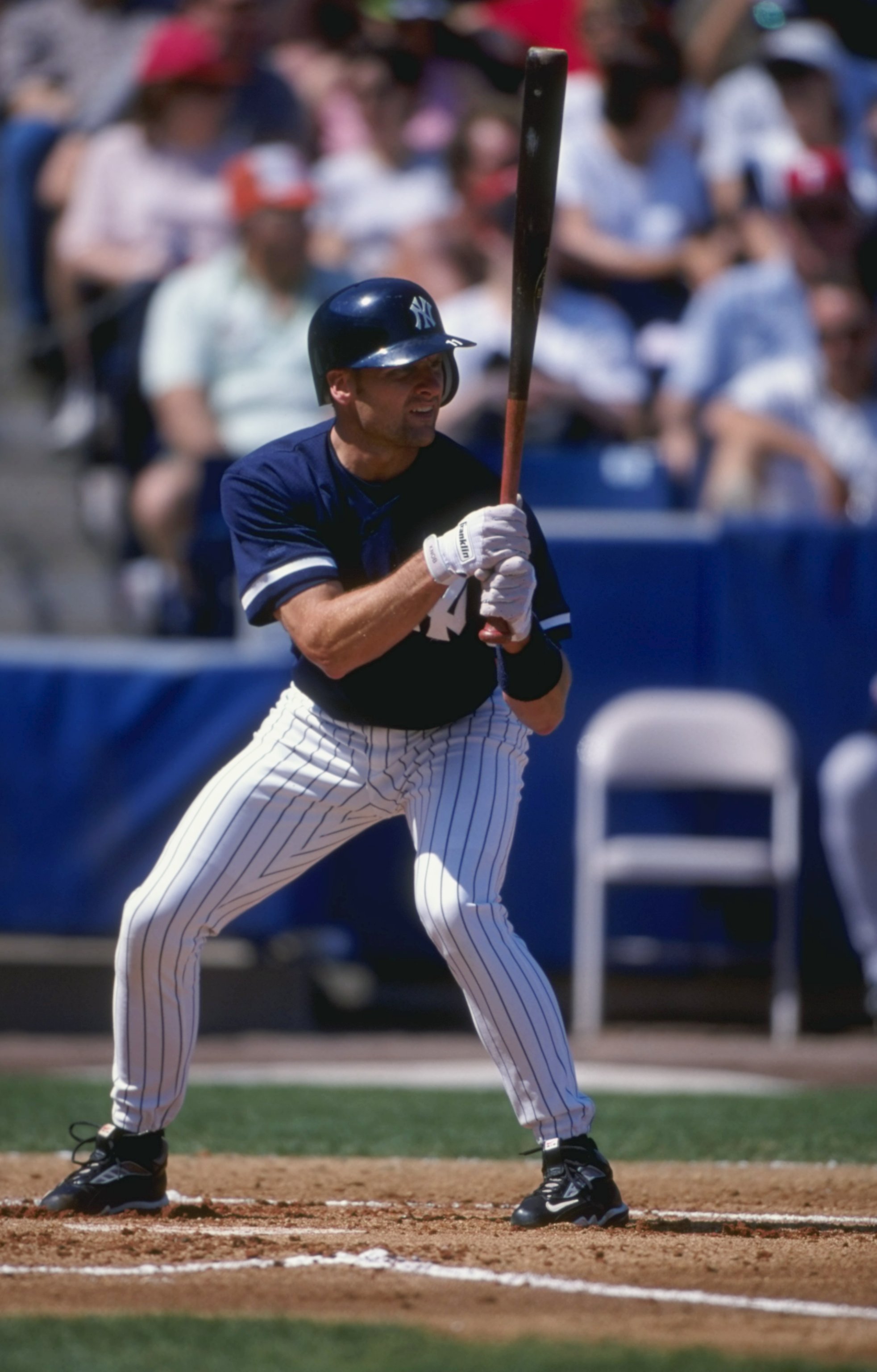 6 Mar 1999: Infielder Chuck Knoblaunch #11 of the New York Yankees at bat during the Spring Training game against the Boston Red Sox at Legends Field in Tampa, Florida. The Red Sox defeated the Yankees 7-4.