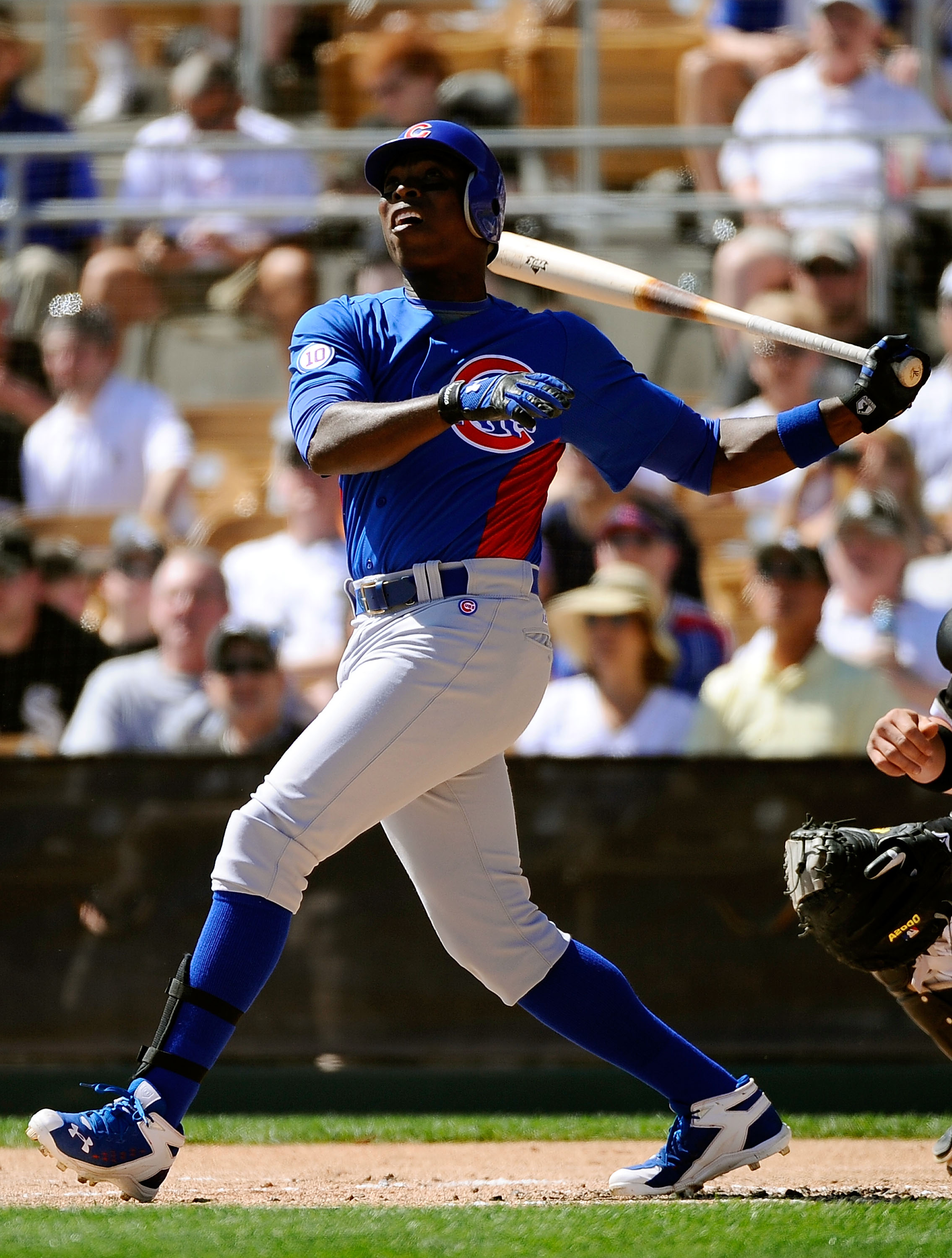 GLENDALE, AZ - MARCH 11:  Alfonso Soriano #12 of the Chicago Cubs plays against Chicago White Sox during the spring training baseball gameat Camelback Ranch on March 11, 2011 in Glendale, Arizona.  (Photo by Kevork Djansezian/Getty Images)