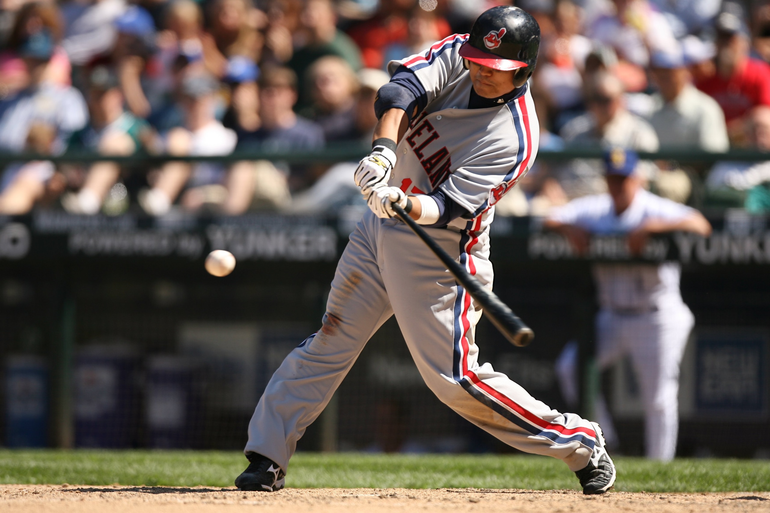 SEATTLE - JULY 19:  Shin-Soo Choo #17 of the Cleveland Indians bats against the Seattle Mariners on July 19, 2008 at Safeco Field in Seattle, Washington. (Photo by Otto Greule Jr/Getty Images)