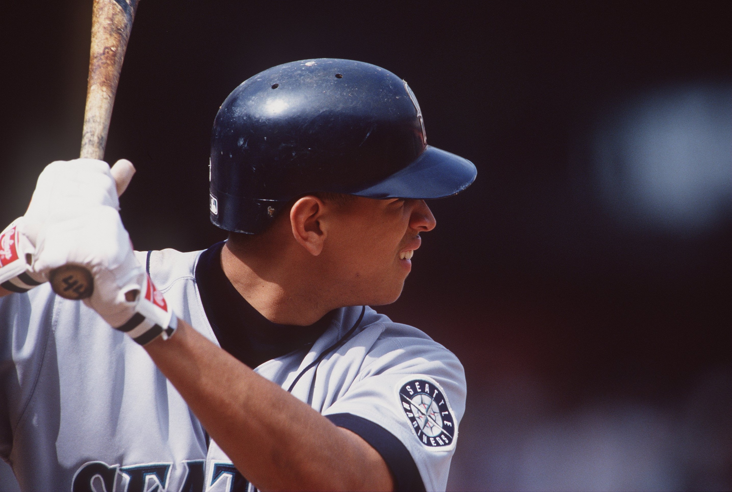 25 Sep 1996:  Short stop Alex Rodriguez of the Seattle Mariners awaits a pitch during the Mariners 11-2 win over the California Angels at Anaheim Stadium in Anaheim, California. Mandatory Credit: Stephen Dunn/ALLSPORT