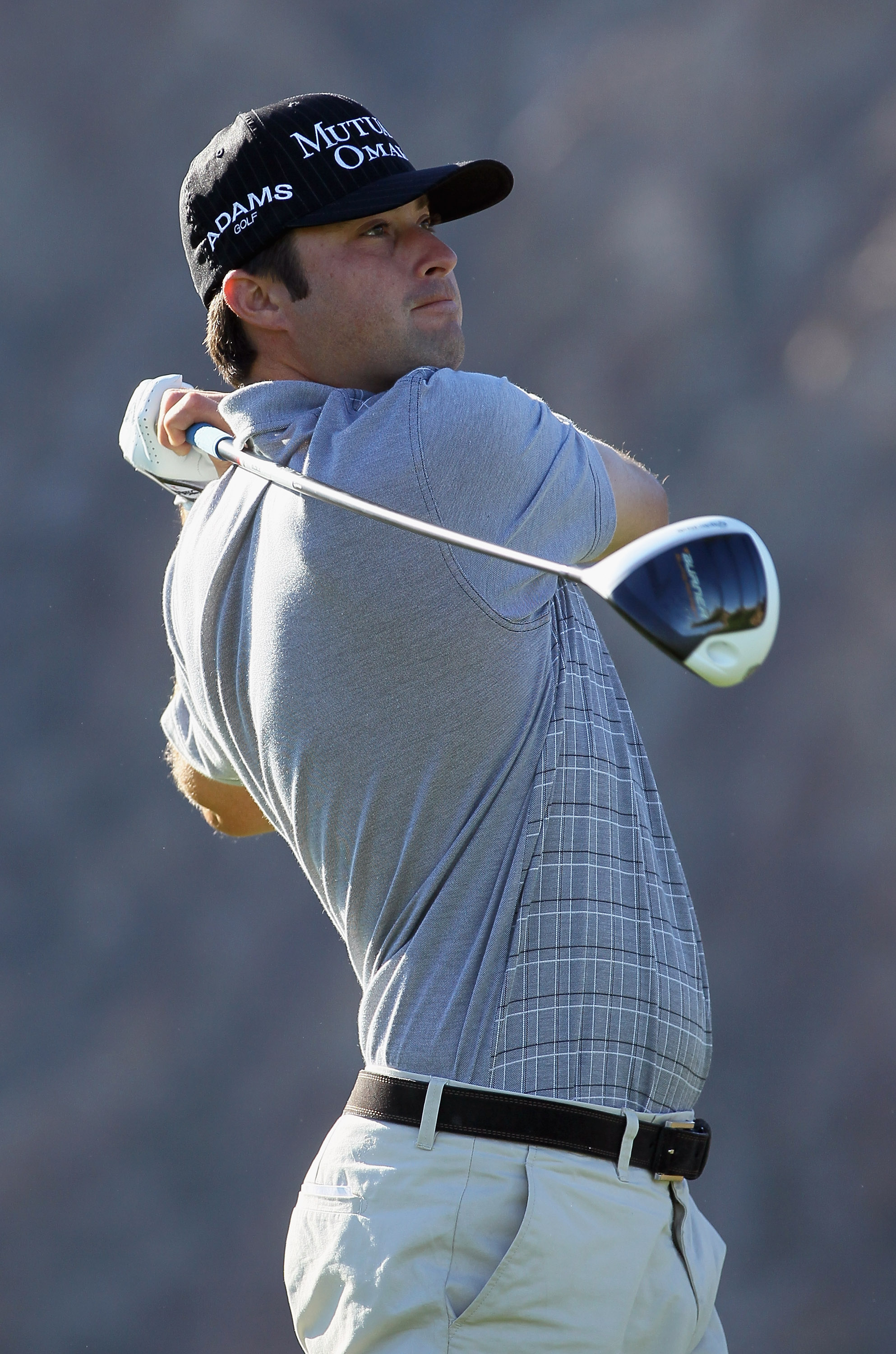 LA QUINTA, CA - JANUARY 21:  Nate Smith hits a tee shot on the second hole during the third round of the Bob Hope Classic at the Silver Rock Resort on January 21, 2011 in La Quinta, California.  (Photo by Jeff Gross/Getty Images)
