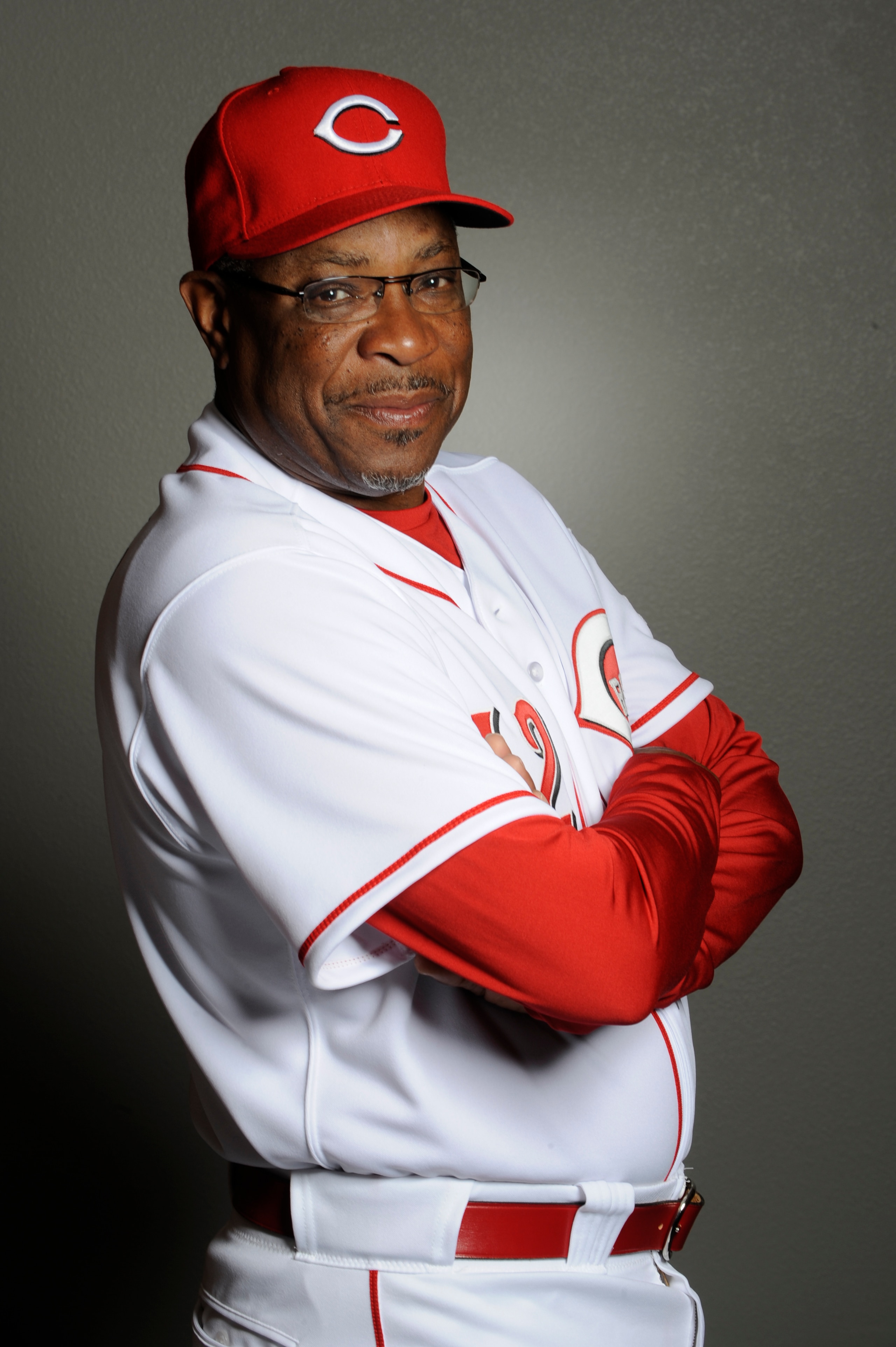 GOODYEAR, AZ - FEBRUARY 20: Manager Dusty Baker #12 of the Cincinnati Reds poses during their photo day at the Cincinnati Reds Spring Training Complex on February 20, 2011 in Goodyear, Arizona. (Photo by Rob Tringali/Getty Images)