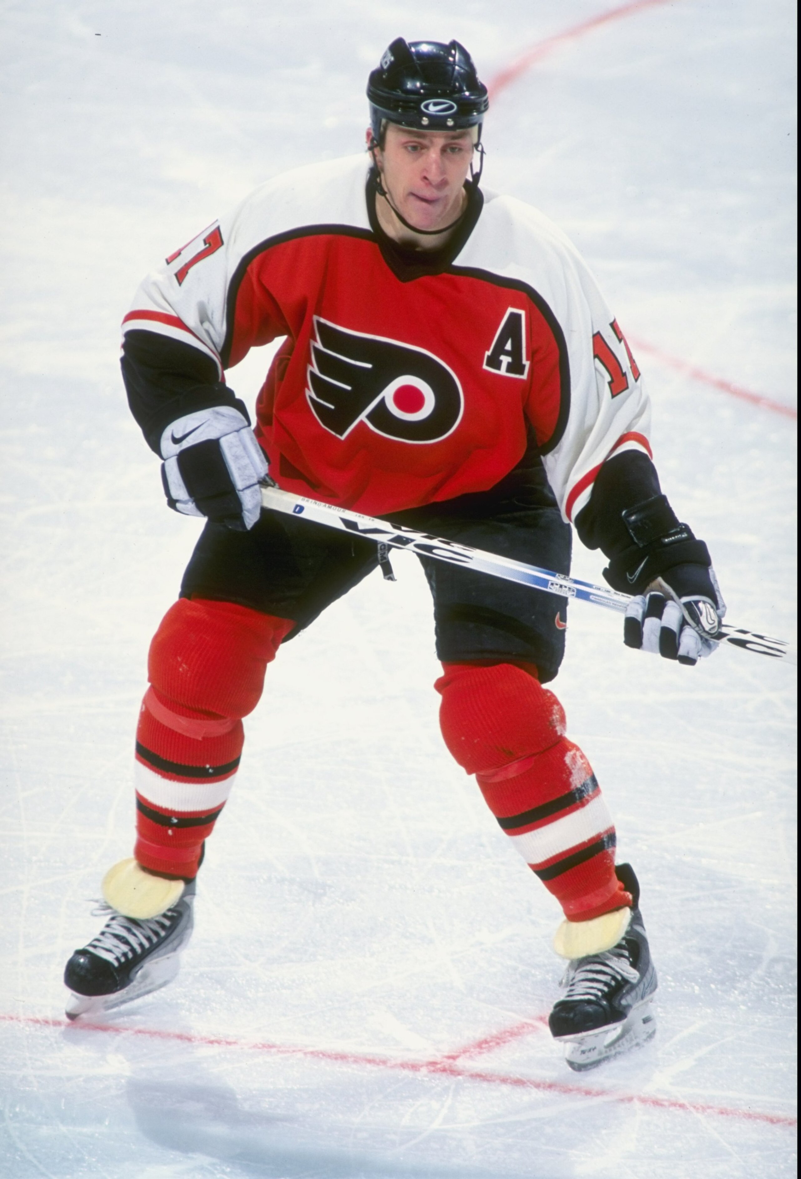 20 Feb 1999:  Rod Brind ''Amour #17 of the Philadelphia Flyers looking on during the game against the Ottawa Senators at the Corel Centre in Ottawa, Canada. The Senators defeated the Flyers 4-1. Mandatory Credit: Robert Laberge  /Allsport