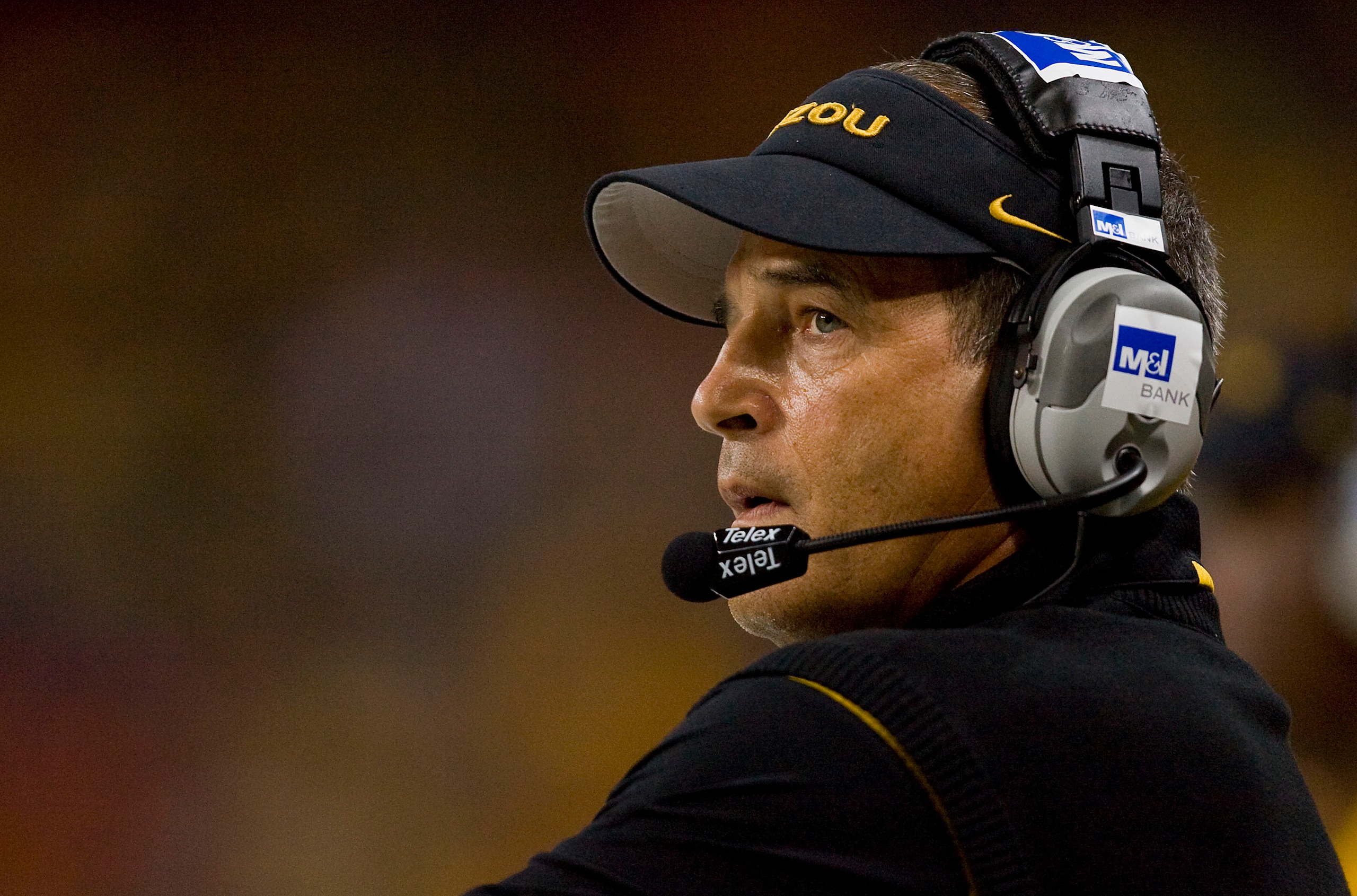 ST. LOUIS, MO - SEPTEMBER 5: Head coach Gary Pinkel of the University of Missouri Tigers looks on from the sideline against the University of Illinois Fighting Illini during the State Farm Arch Rivalry on September 5, 2009 at the Edward Jones Dome in St.