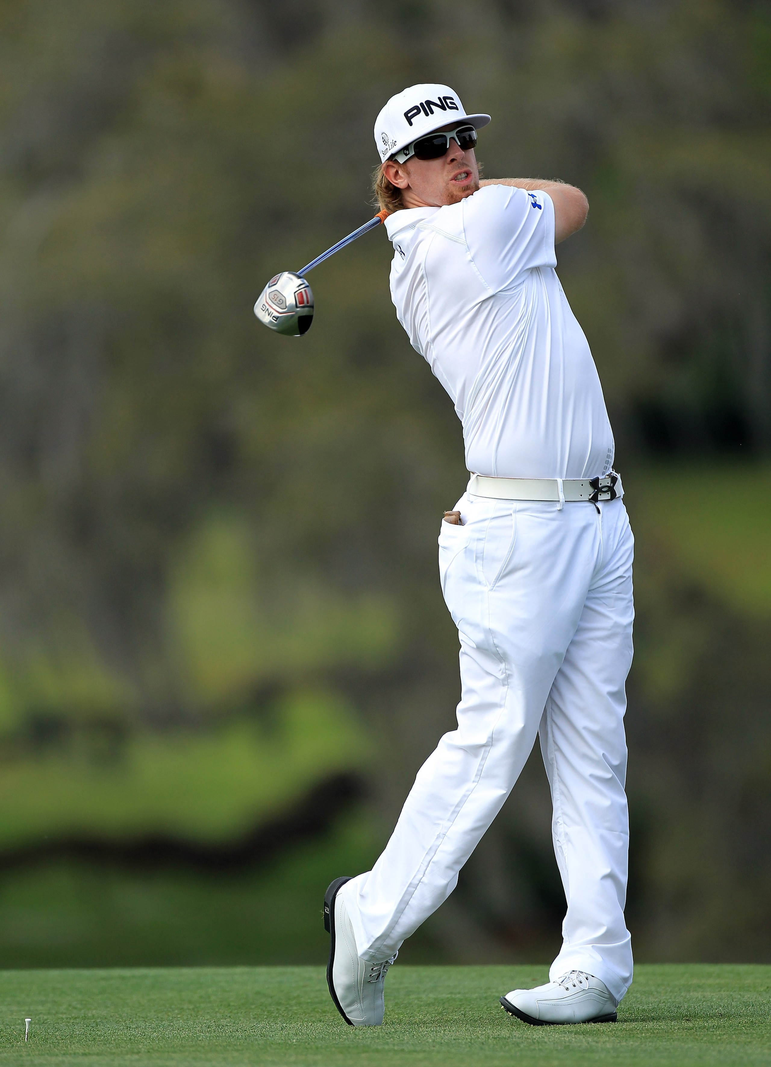 ORLANDO, FL - MARCH 26:  Hunter Mahan plays hie tee shot at the 16th hole during the third round of the 2011 Arnold Palmer Invitational presented by Mastercard at the Bay Hill Lodge and Country Club on March 26, 2011 in Orlando, Florida.  (Photo by David