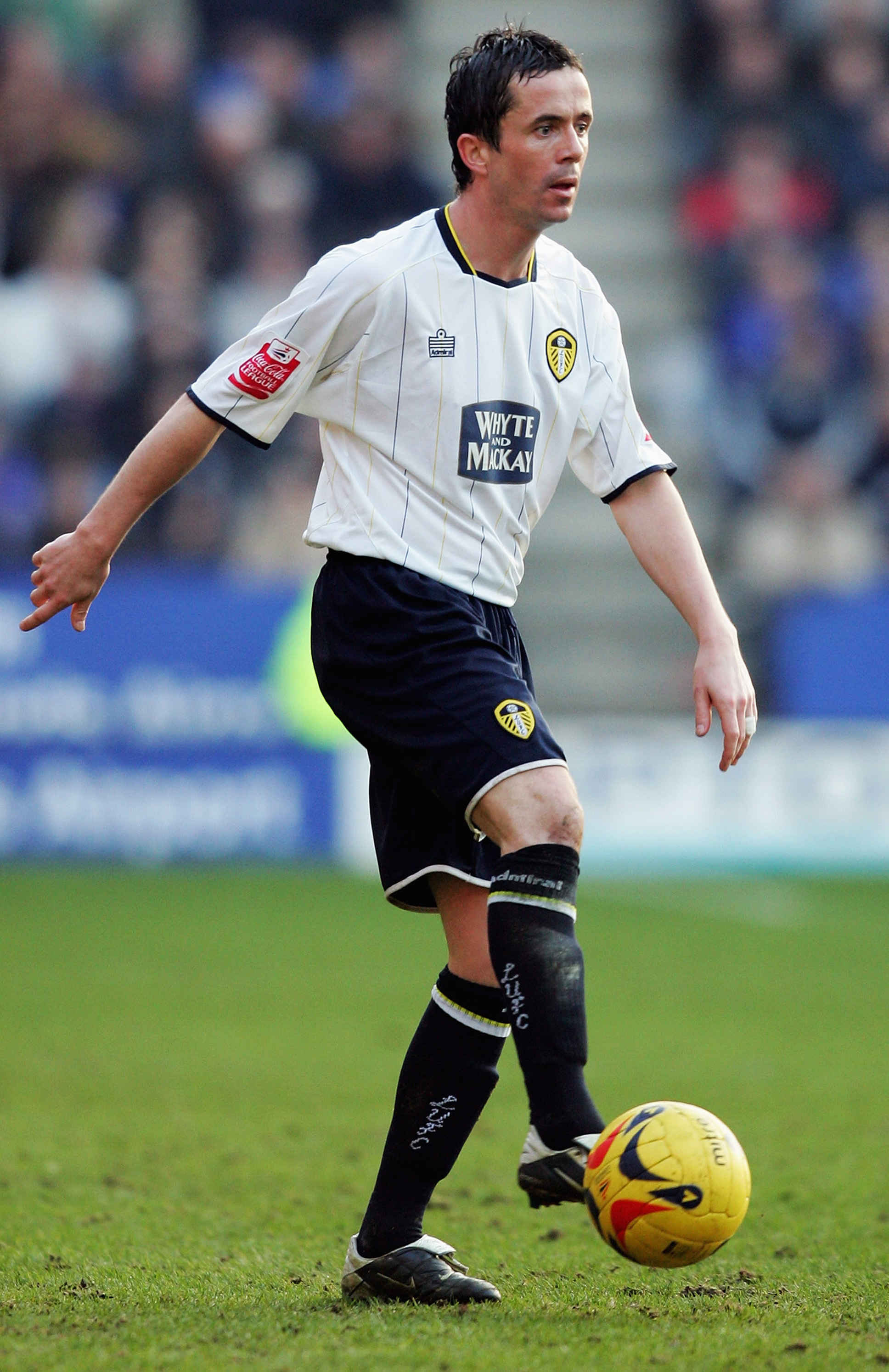 LEICESTER, UNITED KINGDOM - FEBRUARY 18:  Gary Kelly of Leeds United in action during the Coca-Cola Championship match between Leicester City and Leeds United at the Walkers Stadium on February 18, 2006 in Leicester, Engalnd.  (Photo by Ross Kinnaird/Gett