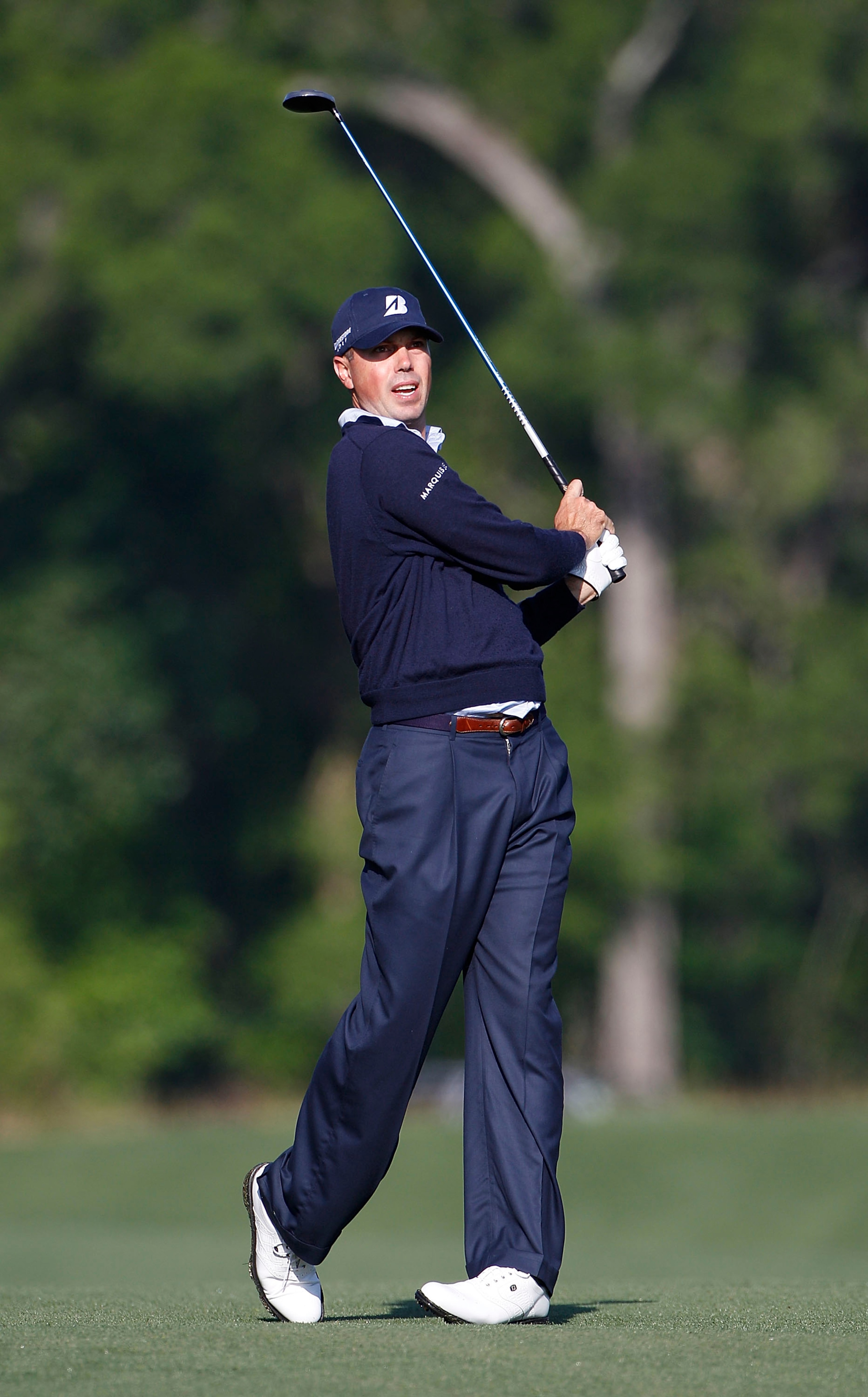 HUMBLE, TX - MARCH 31: Matt Kuchar hits a shot from the fairway during the first round of the Shell Houston Open at Redstone Golf Club on March 31, 2011 in Humble, Texas.  (Photo by Michael Cohen/Getty Images)
