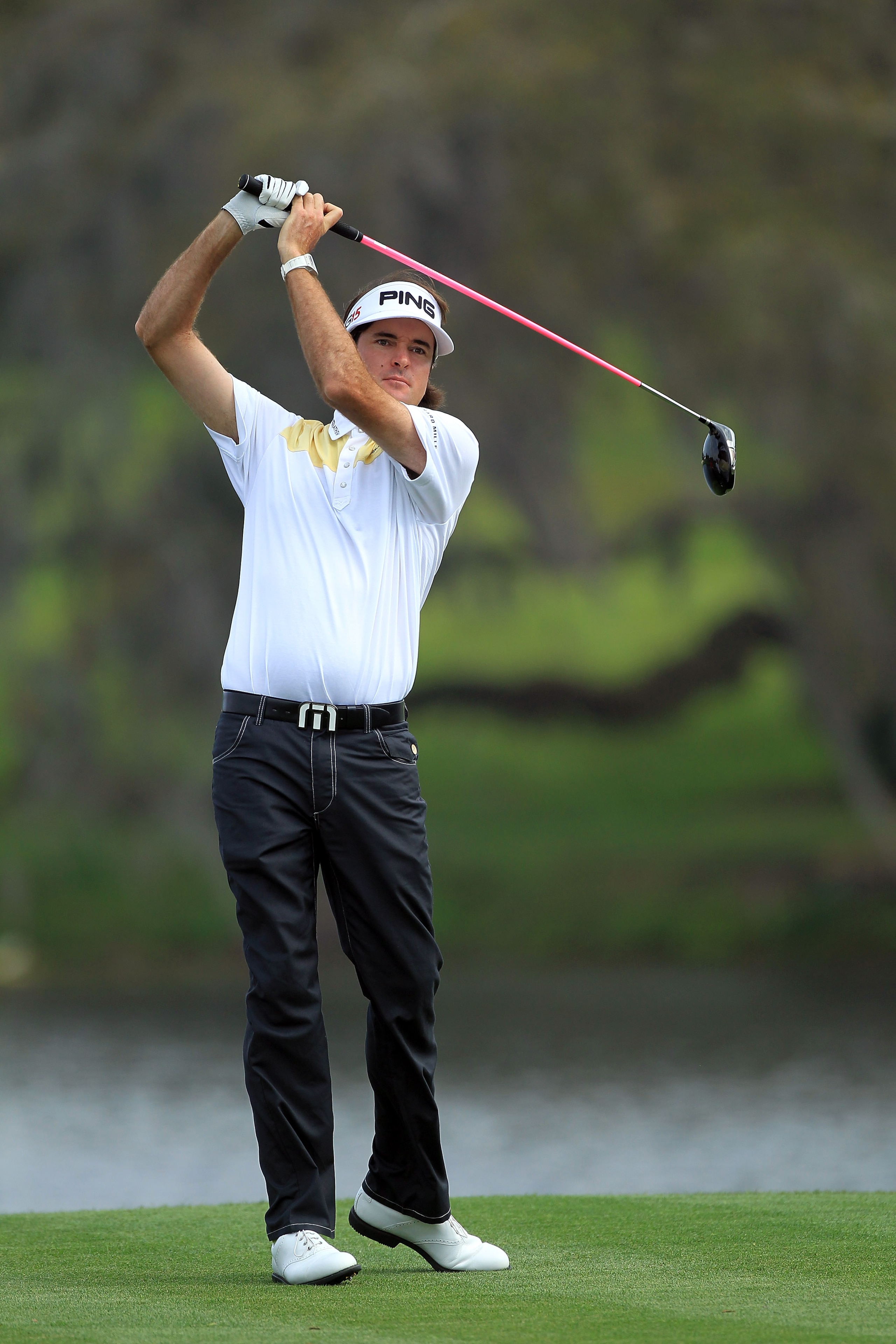 ORLANDO, FL - MARCH 24:  Bubba Watson of the USA drives from the 16th tee during the first round of the 2011 Arnold Palmer Invitational presented by Mastercard at the Bay Hill Lodge and Country Club on March 24, 2011 in Orlando, Florida.  (Photo by David
