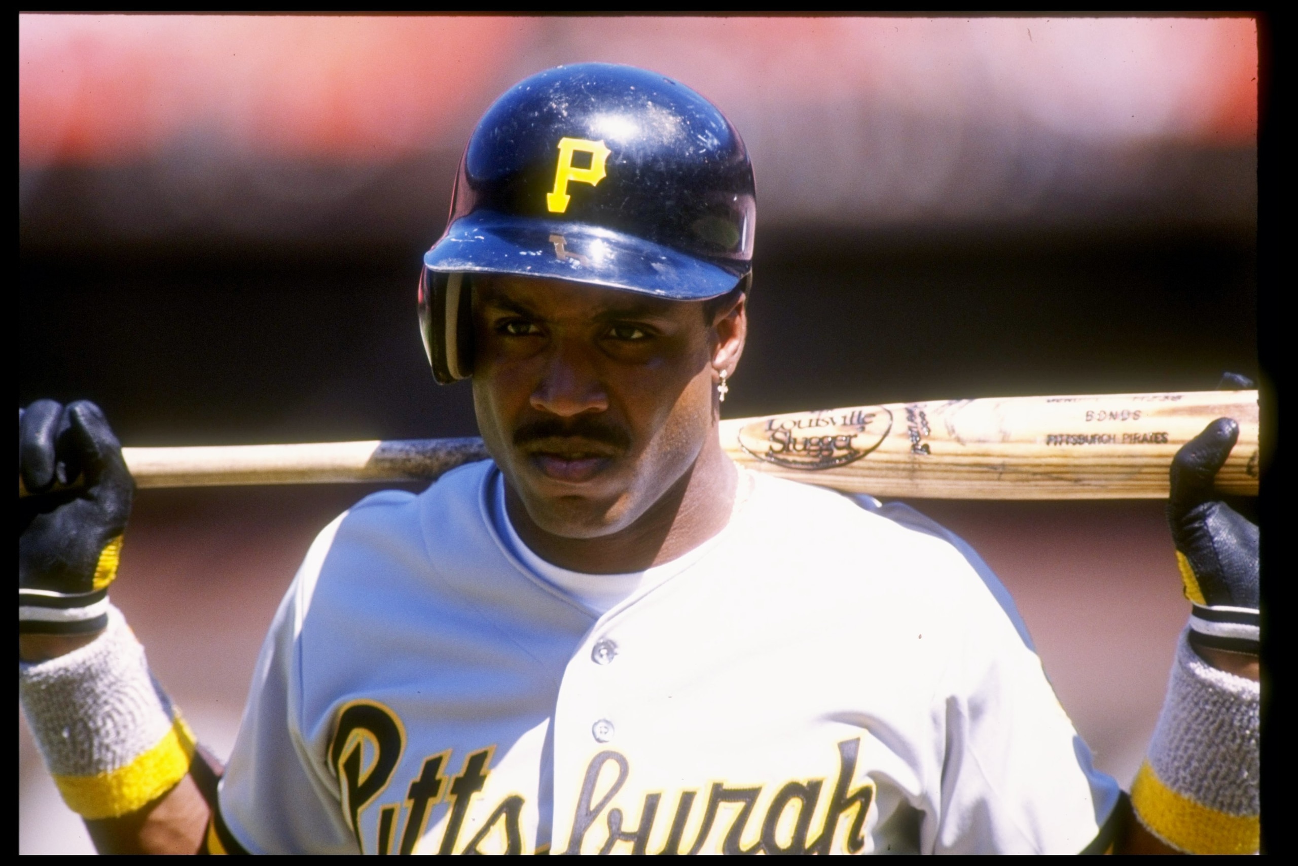 1991: Left fielder Barry Bonds of the Pittsburgh Pirates stands on the field during a a game against the San Francisco Giants at Candlestick Park in San Francisco, California. Mandatory Credit: Otto Greule /Allsport 1991: Left fielder Barry Bonds of the Pittsburgh Pirates stands on the field during a a game against the San Francisco Giants at Candlestick Park in San Francisco, California. Mandatory Credit: Otto Greule /Allsport