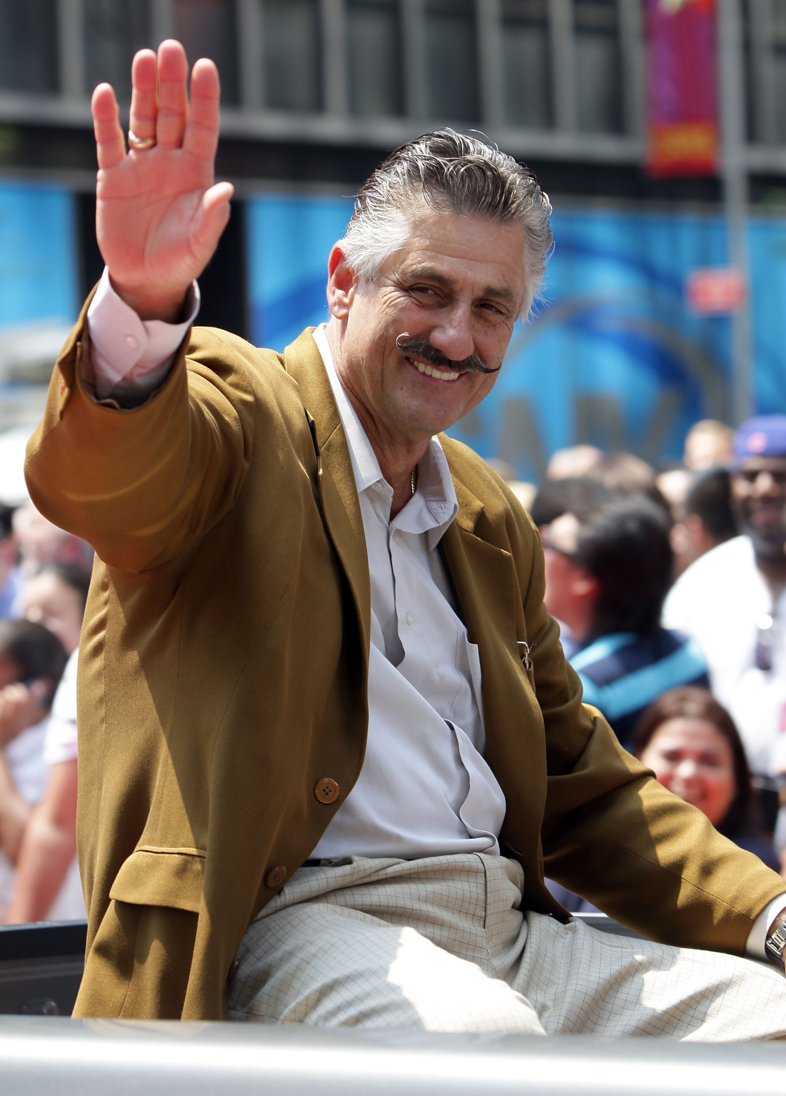 NEW YORK - JULY 15: Rollie Fingers during the MLB All-Star Game Red Carpet Parade on July 15, 2008 in New York City.  (Photo by Mike Stobe/Getty Images)