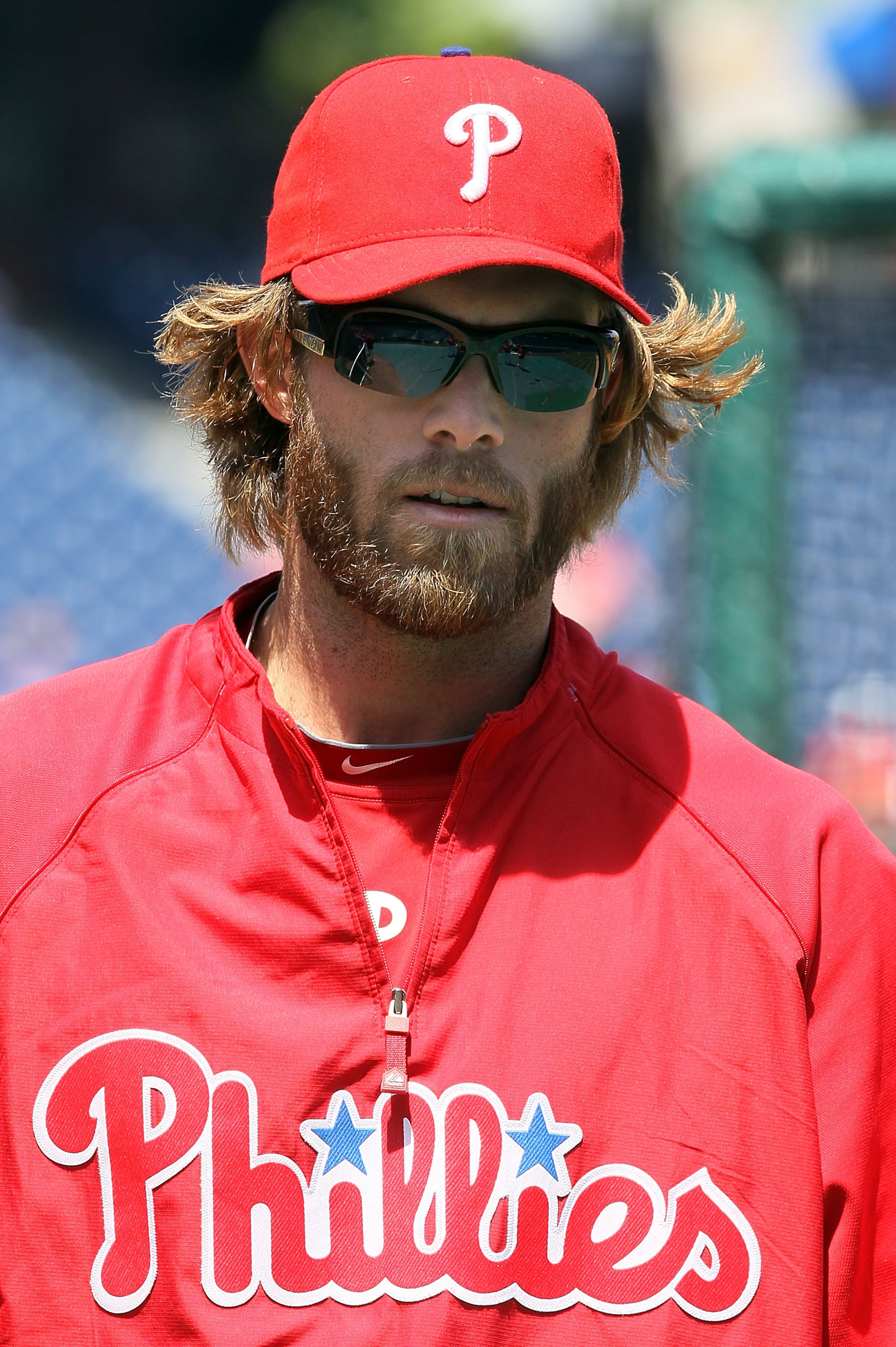 PHILADELPHIA - MAY 01:  Jayson Werth #28 of the Philadelphia Phillies looks on during batting practice before playing against the New York Mets at Citizens Bank Park on May 1, 2010 in Philadelphia, Pennsylvania.  (Photo by Jim McIsaac/Getty Images)