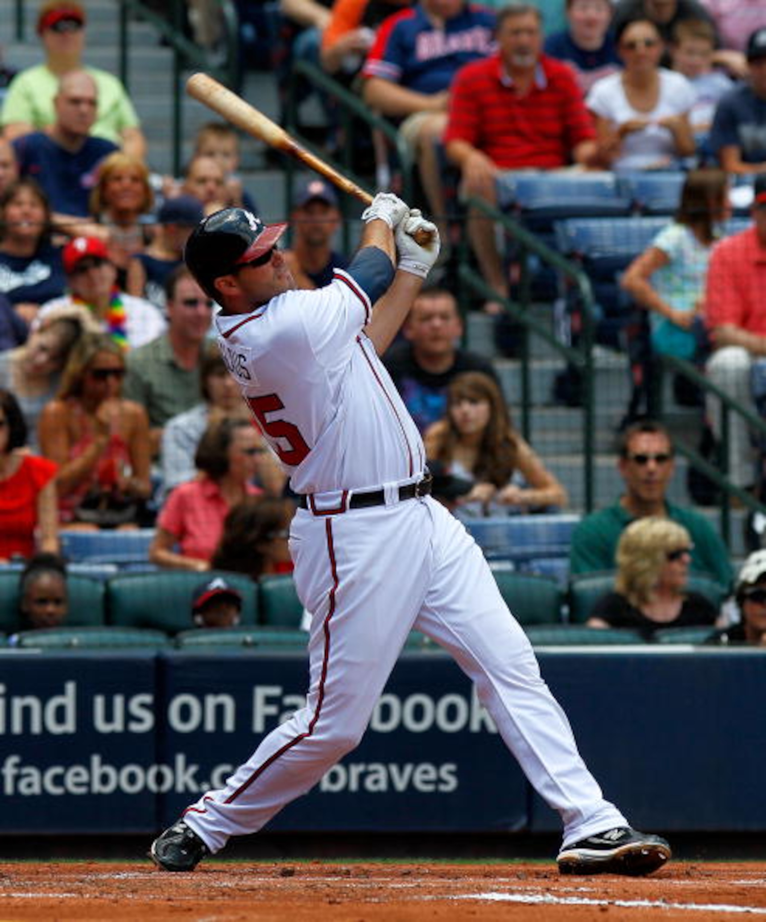 ATLANTA - MAY 31: Troy Glaus #25 of the Atlanta Braves hits a double in the first inning off an error by the Philadelphia Phillies at Turner Field on May 31, 2010 in Atlanta, Georgia. (Photo by Kevin C. Cox/Getty Images) ATLANTA - MAY 31: Troy Glaus #25 of the Atlanta Braves hits a double in the first inning off an error by the Philadelphia Phillies at Turner Field on May 31, 2010 in Atlanta, Georgia. (Photo by Kevin C. Cox/Getty Images)