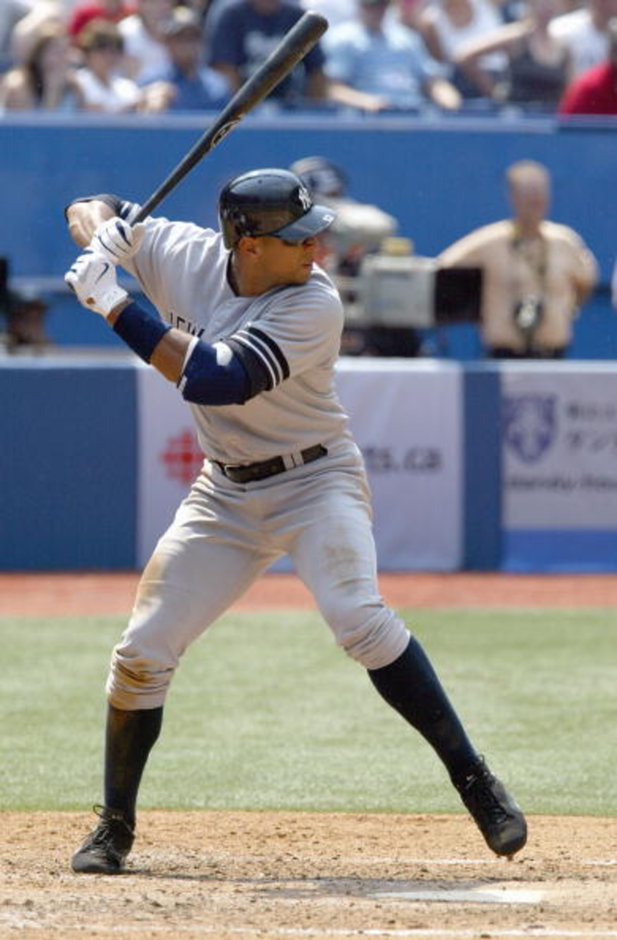 TORONTO - AUGUST 6: Alex Rodriguez  #13  of the New York Yankees steps into the swing against the Toronto Blue Jays on August 6, 2007 at the Rogers Centre in Toronto, Ontario, Canada. The Yankees defeated the Blue Jays 5-4. (Photo by Dave Sandford/Getty I