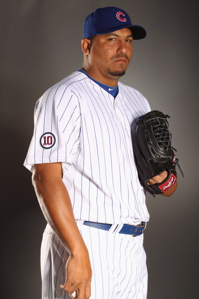 MESA, AZ - FEBRUARY 22:  Carlos Zambrano #38 of the Chicago Cubs poses for a portrait during media photo day at Finch Park on February 22, 2011 in Mesa, Arizona.  (Photo by Ezra Shaw/Getty Images)