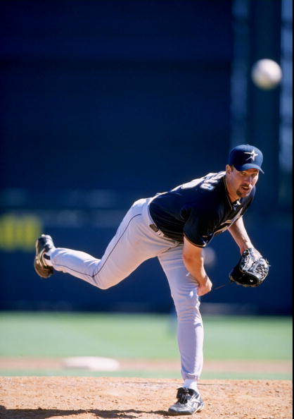 2 Mar 1998: Roger Salkeld of the Houston Astros in action during a spring training game against the Atlanta Braves at the Disney''s Wide World of Sports Baseball Stadium in Kissimmee, Florida.