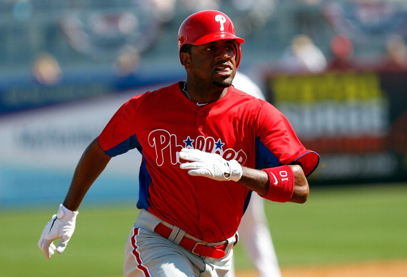 TAMPA, FL - FEBRUARY 26:  Outfielder Ben Francisco #10 of the Philadelphia Phillies advances to third against the New York Yankees during a Grapefruit League Spring Training Game at George M. Steinbrenner Field on February 26, 2011 in Tampa, Florida.  (Ph