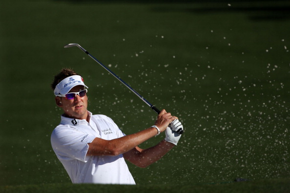AUGUSTA, GA - APRIL 04:  Ian Poulter of England plays a shot during a practice round prior to the 2011 Masters Tournament at Augusta National Golf Club on April 4, 2011 in Augusta, Georgia.  (Photo by Andrew Redington/Getty Images)