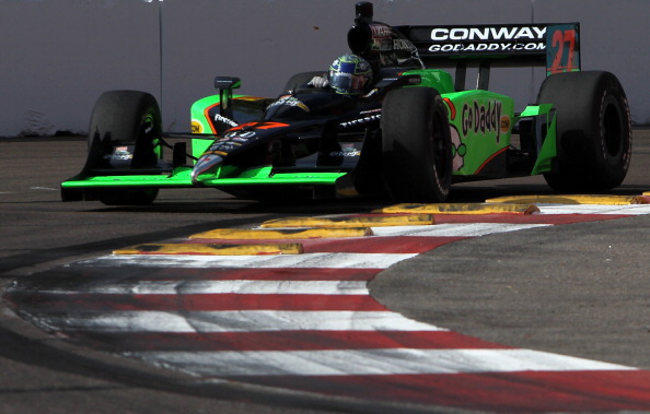 ST. PETERSBURG, FL - MARCH 26: Mike Conway drives his #27 GoDaddy.com Andretti Autosport Dallara Honda during practice for the IndyCar Series Honda Grand Prix of St. Petersburg on March 26, 2011 in St. Petersburg, Florida. (Photo by Jonathan Ferrey/Getty