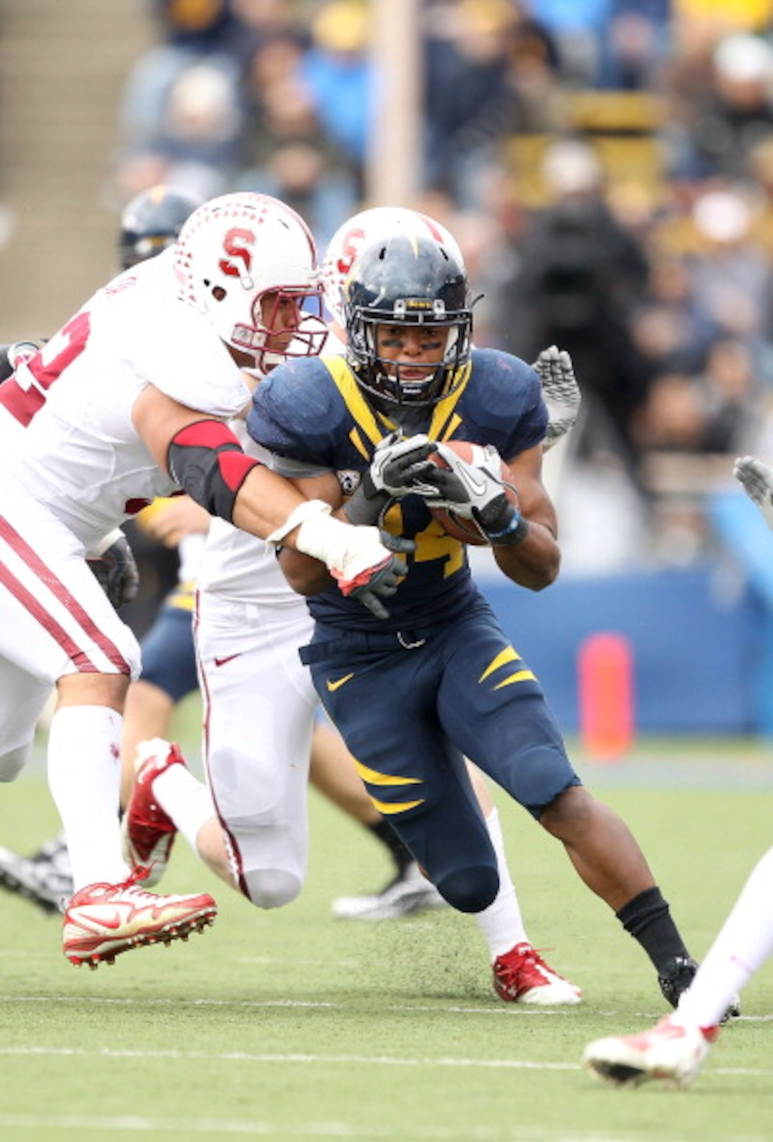 BERKELEY, CA - NOVEMBER 20: Shane Vereen #34 of the California Golden Bears in action against the Stanford Cardinal at California Memorial Stadium on November 20, 2010 in Berkeley, California. (Photo by Ezra Shaw/Getty Images) BERKELEY, CA - NOVEMBER 20: Shane Vereen #34 of the California Golden Bears in action against the Stanford Cardinal at California Memorial Stadium on November 20, 2010 in Berkeley, California. (Photo by Ezra Shaw/Getty Images)