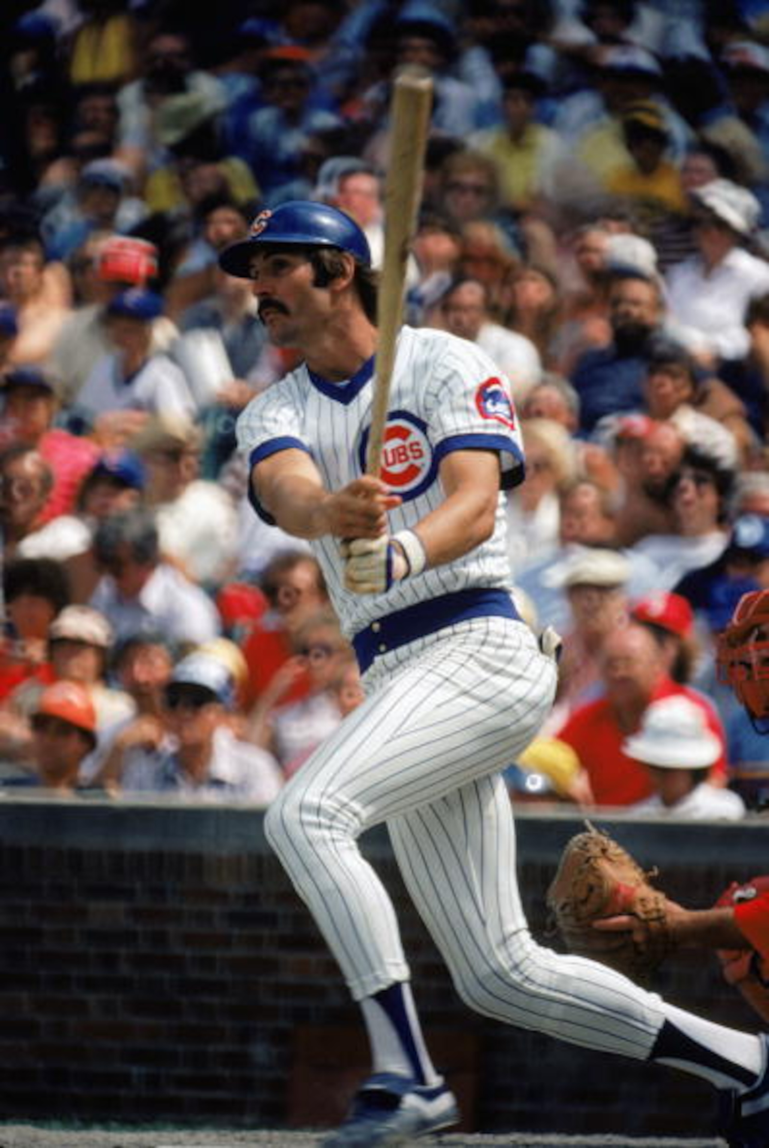 CHICAGO -1980:  Dave Kingman #10 of the Chicago Cubs swings at the pitch during a game in the 1980 season at Wrigley Field in Chicago, Illinois .  (Photo by: Jonathan Daniel/Getty Images)