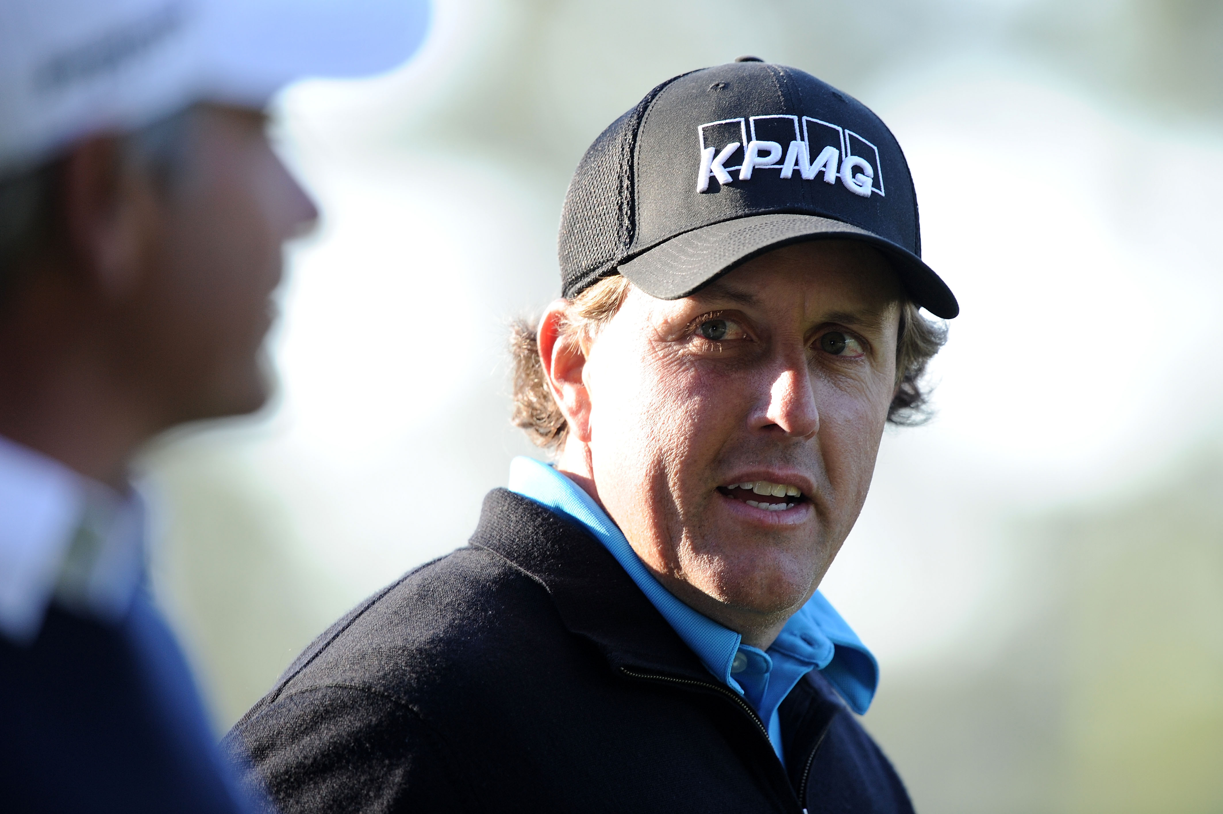 AUGUSTA, GA - APRIL 06:  Phil Mickelson looks on during a practice round prior to the 2011 Masters Tournament at Augusta National Golf Club on April 6, 2011 in Augusta, Georgia.  (Photo by Harry How/Getty Images)
