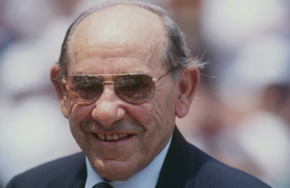 BRONX, NY - JULY 18:  Yogi Berra attends a pre-game ceremony in honor of 'Yogi Berra Day' during the MLB game between the Montreal Expos and the New York Yankees on July 18, 1999 at Yankee Stadium in the Bronx, New York. The Yankees defeated the Expos 6-0