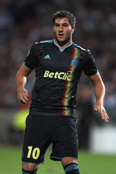MARSEILLE, FRANCE - SEPTEMBER 15: Andre-Pierre Gignac of Marseille during the UEFA Champions League Group F match between Olympique Marseille and Spartak Moscow at the Stade Velodrome on September 15, 2010 in Marseille, France. (Photo by Michael Steele/