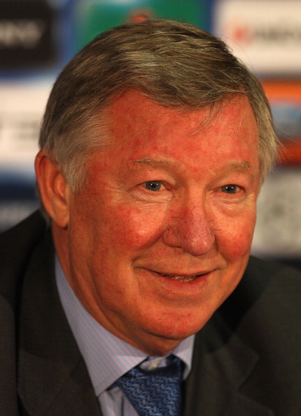 MANCHESTER, ENGLAND - APRIL 11: Sir Alex Ferguson the manager of Manchester United faces the media during a press conference ahead of their UEFA Champions League quarter final second leg match against Chelsea at the Old Trafford on April 11, 2011 in Manc