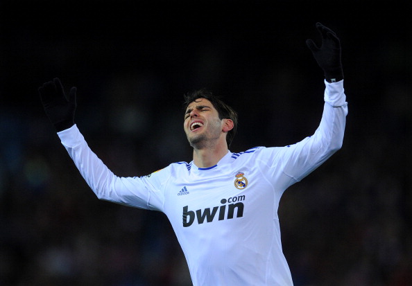 MADRID, SPAIN - JANUARY 20:  Kaka of Real Madrid reacts during the quarter-final Copa del Rey second leg match between Atletico Madrid and Real Madrid and at Vicente Calderon Stadium on January 20, 2011 in Madrid, Spain.  (Photo by Jasper Juinen/Getty Ima