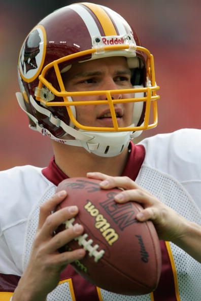 LANDOVER, MD - NOVEMBER 27:  Patrick Ramsey #11 of the Washington Redskins warms up during the game with the San Diego Chargers on November 27, 2005 at Fed Ex Field in Landover, Maryland. The Chargers won in overtime 23-17. (Photo by Jamie Squire/Getty Im
