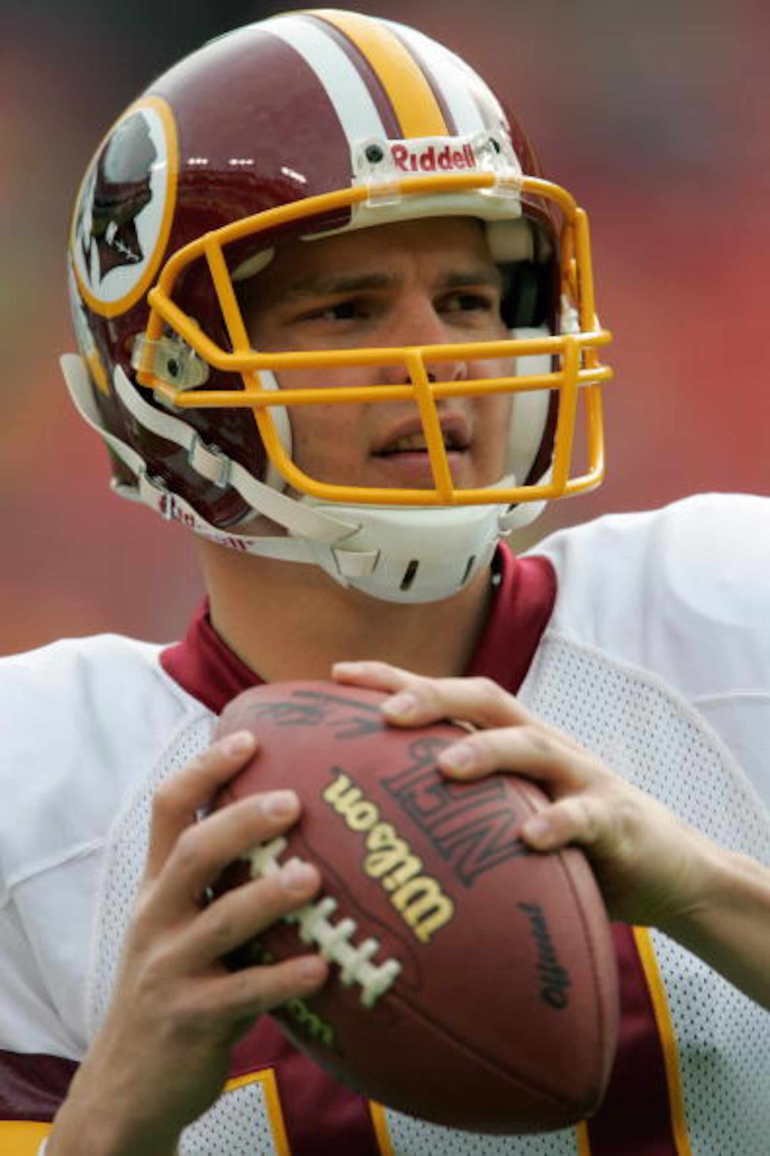 LANDOVER, MD - NOVEMBER 27:  Patrick Ramsey #11 of the Washington Redskins warms up during the game with the San Diego Chargers on November 27, 2005 at Fed Ex Field in Landover, Maryland. The Chargers won in overtime 23-17. (Photo by Jamie Squire/Getty Im