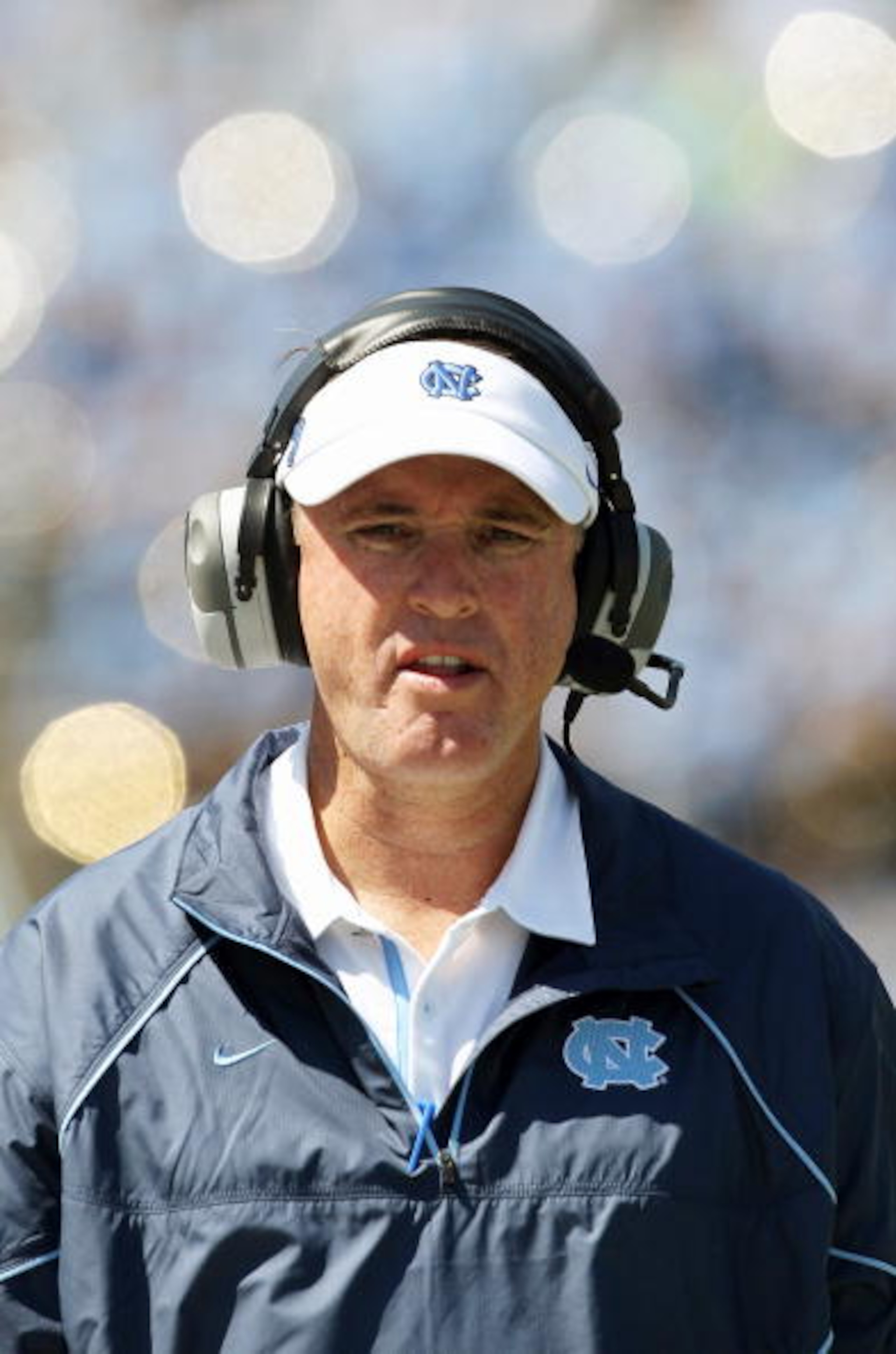 CHAPEL HILL, NC - SEPTEMBER 18:  Head coach Butch Davis of the North Carolina Tar Heels watches on against the Georgia Tech Yellow Jackets during their game at Kenan Stadium on September 18, 2010 in Chapel Hill, North Carolina.  (Photo by Streeter Lecka/G