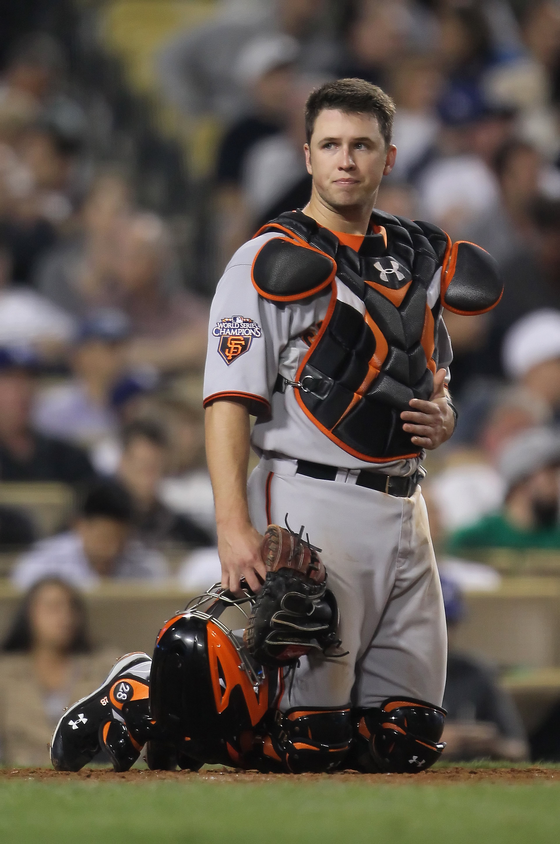Buster Posey Autographed 10 NL ROY Giants Orange Jersey