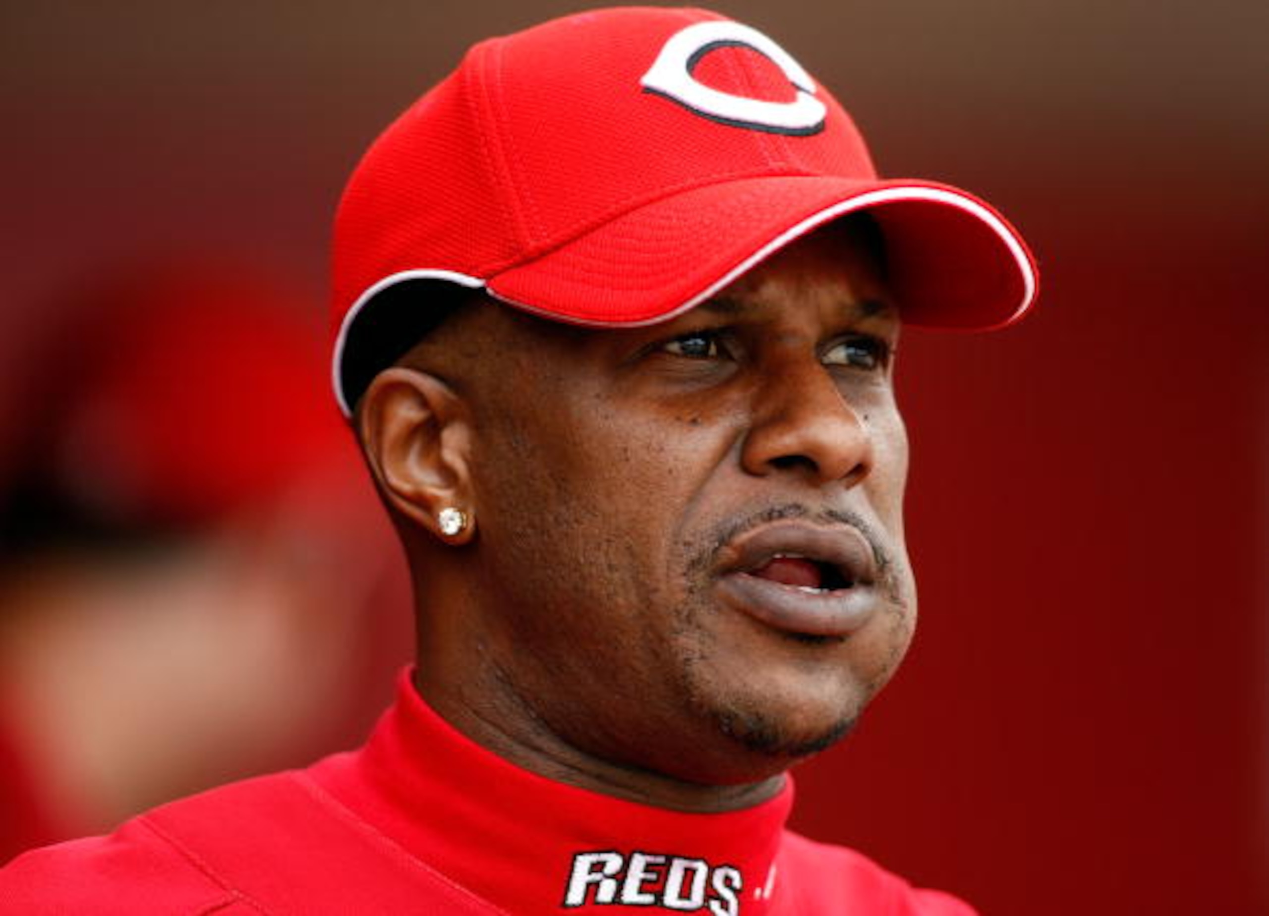SARASOTA, FL - MARCH 6: Former outfielder Eric Davis #44 of the Cincinnati Reds cheers on his team against the New York Yankees during the Grapefruit League Spring Training game on March 6, 2008 at Ed Smith Stadium in Sarasota, Florida. (Photo by J. Meri SARASOTA, FL - MARCH 6: Former outfielder Eric Davis #44 of the Cincinnati Reds cheers on his team against the New York Yankees during the Grapefruit League Spring Training game on March 6, 2008 at Ed Smith Stadium in Sarasota, Florida. (Photo by J. Meri