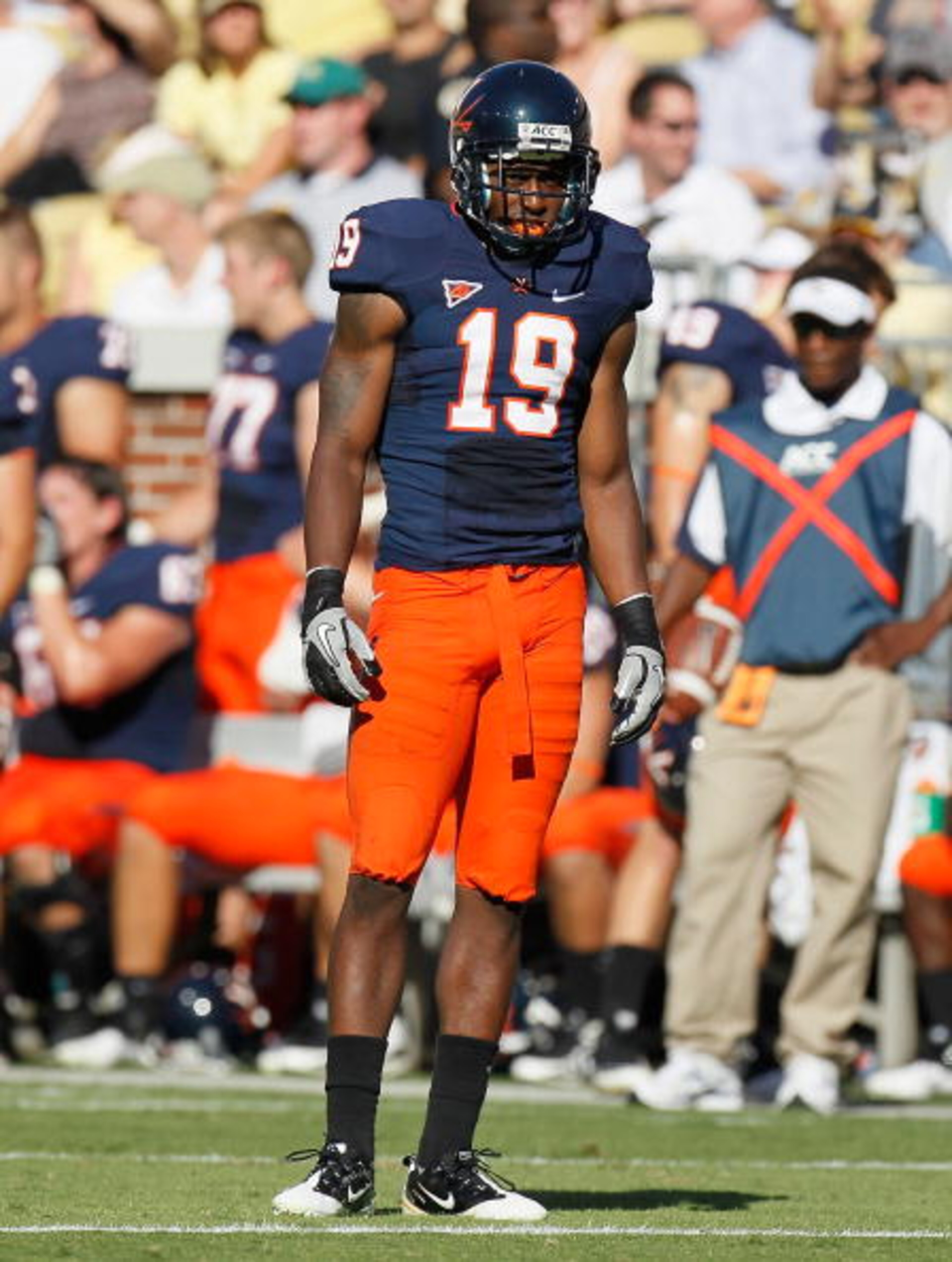 ATLANTA - OCTOBER 09: Ras-I Dowling #19 of the Virginia Cavaliers against the Georgia Tech Yellow Jackets at Bobby Dodd Stadium on October 9, 2010 in Atlanta, Georgia. (Photo by Kevin C. Cox/Getty Images) ATLANTA - OCTOBER 09: Ras-I Dowling #19 of the Virginia Cavaliers against the Georgia Tech Yellow Jackets at Bobby Dodd Stadium on October 9, 2010 in Atlanta, Georgia. (Photo by Kevin C. Cox/Getty Images)