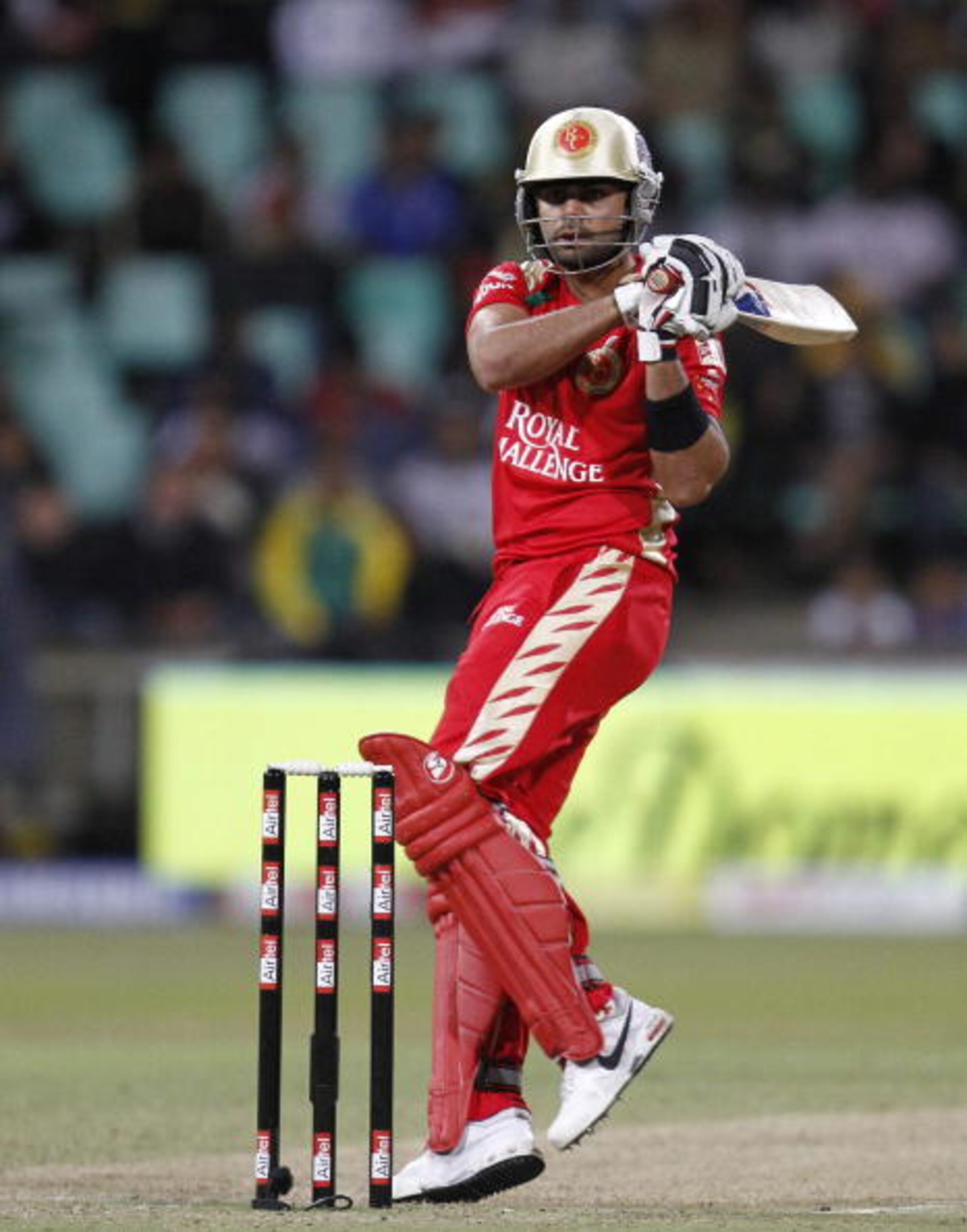 DURBAN, SOUTH AFRICA - SEPTEMBER 24, Virat Kohli during the Airtel Champions League Twenty20 semifinal match between Chennai Super Kings and Royal Challengers Bangalore at Sahara Stadium Kingsmead on September 24, 2010 in Durban, South Africa. (Photo b DURBAN, SOUTH AFRICA - SEPTEMBER 24, Virat Kohli during the Airtel Champions League Twenty20 semifinal match between Chennai Super Kings and Royal Challengers Bangalore at Sahara Stadium Kingsmead on September 24, 2010 in Durban, South Africa. (Photo b