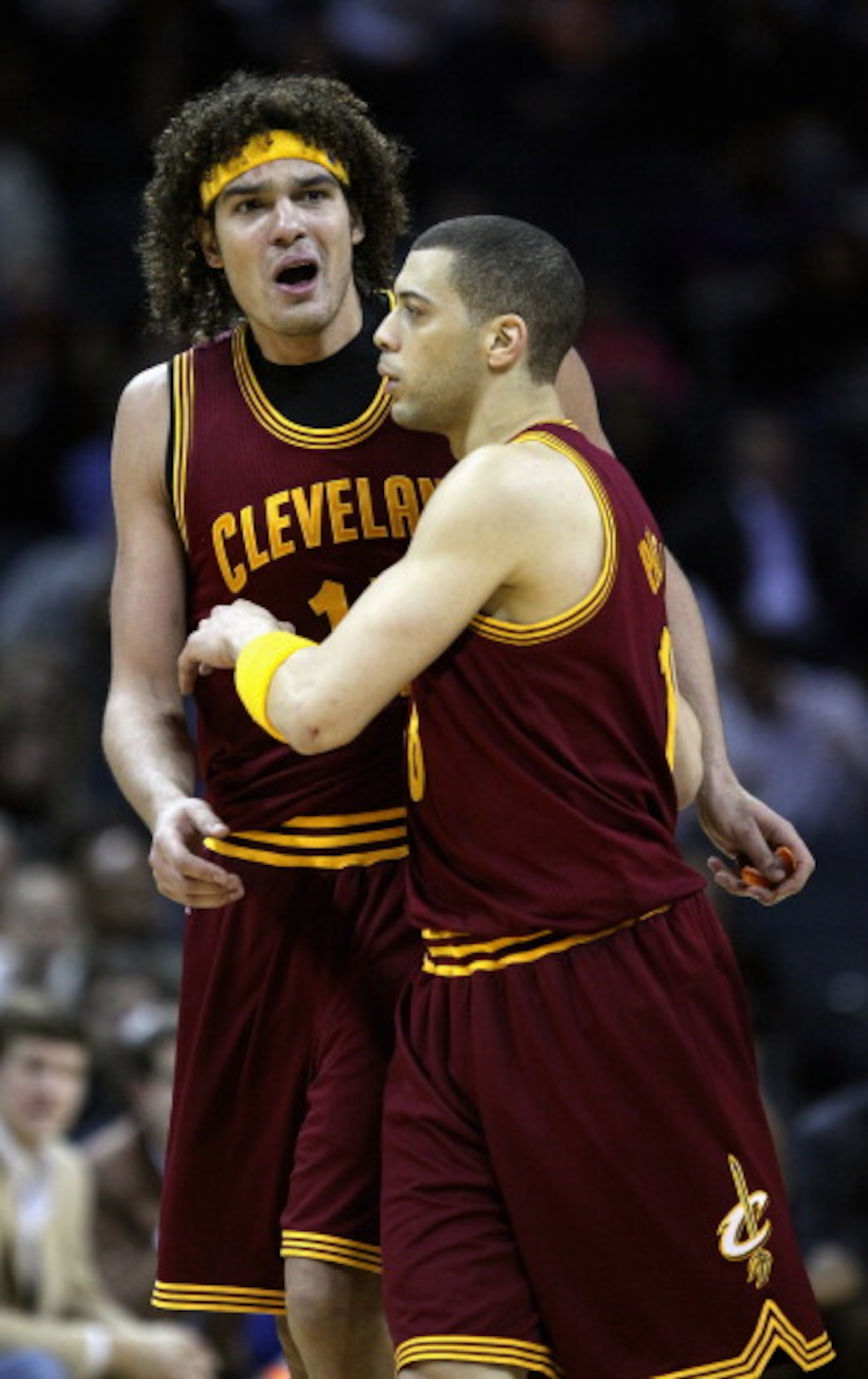 CHARLOTTE, NC - DECEMBER 29: Anthony Parker #18 of the Cleveland Cavaliers holds back teammate Anderson Varejao after he was called for a technical foul against the Charlotte Bobcats during their game at Time Warner Cable Arena on December 29, 2010 in Ch CHARLOTTE, NC - DECEMBER 29: Anthony Parker #18 of the Cleveland Cavaliers holds back teammate Anderson Varejao after he was called for a technical foul against the Charlotte Bobcats during their game at Time Warner Cable Arena on December 29, 2010 in Ch