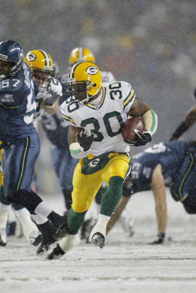 Seattle Seahawks' running back Ricky Watters waits for a block by News  Photo - Getty Images