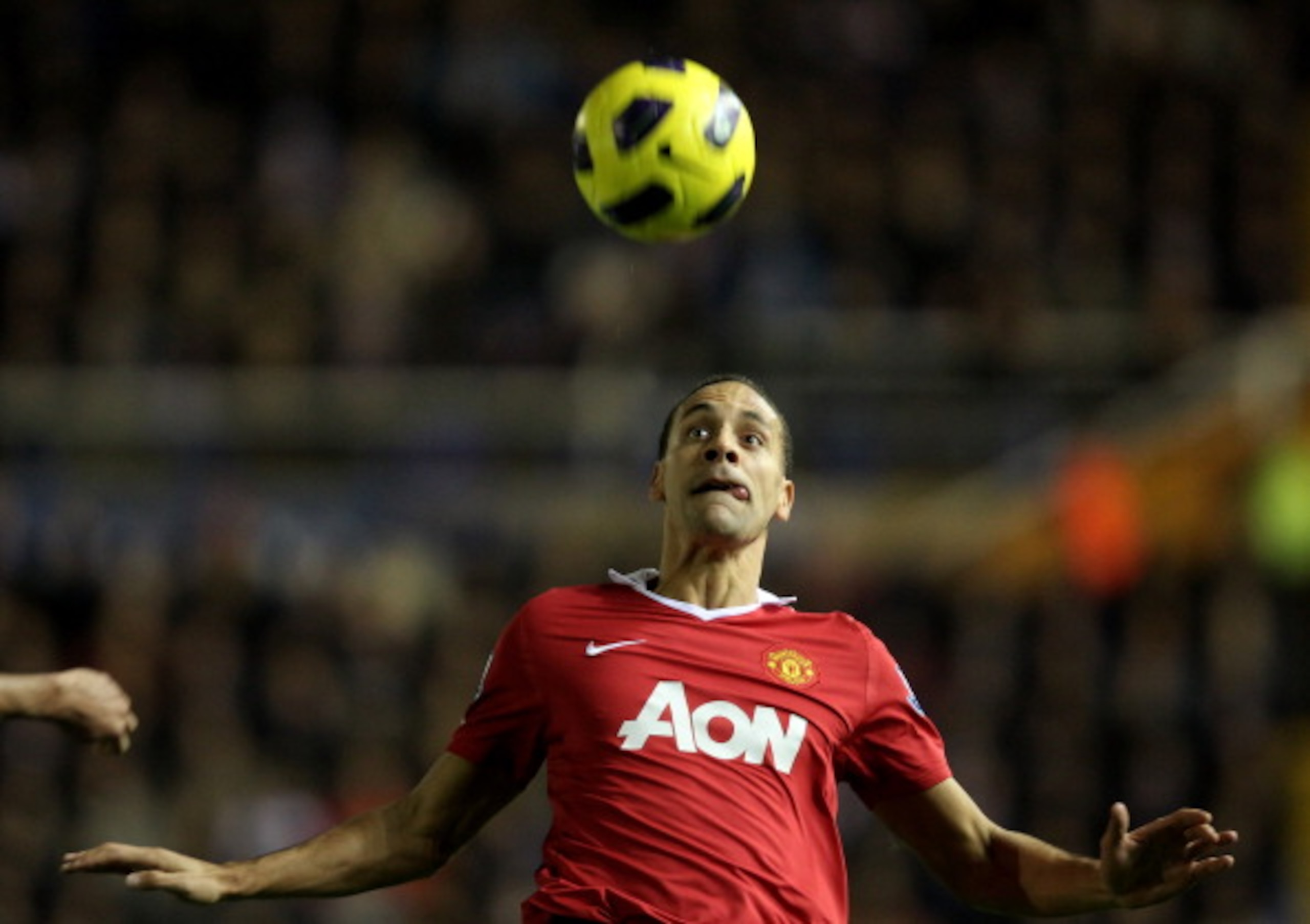 BIRMINGHAM, ENGLAND - DECEMBER 28:   Rio Ferdinand of Manchester United in action during the Barclays Premier League match between Birmingham City and Manchester United at St Andrew's Stadium on December 28, 2010 in Birmingham, England. (Photo by Ross Kin
