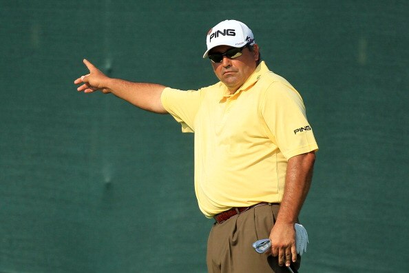 AUGUSTA, GA - APRIL 09:  Angel Cabrera of Argentina watches a putt on the 17th green during the third round of the 2011 Masters Tournament at Augusta National Golf Club on April 9, 2011 in Augusta, Georgia.  (Photo by David Cannon/Getty Images)