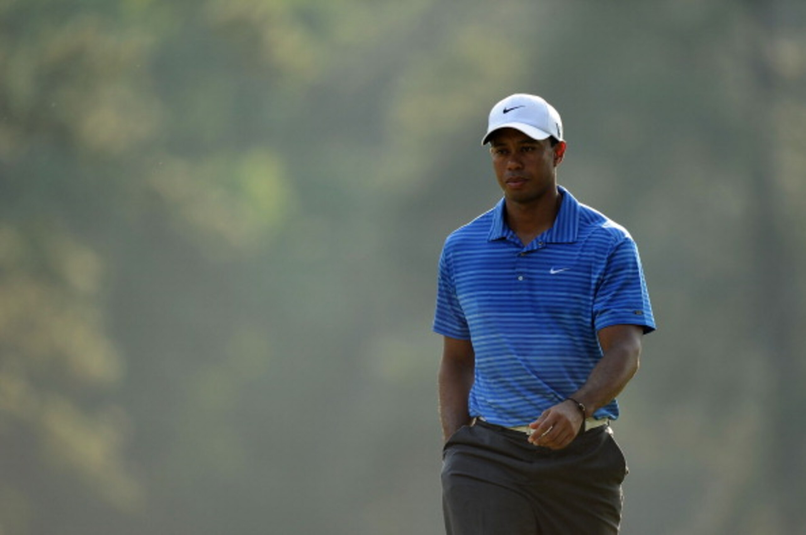 AUGUSTA, GA - APRIL 09:  Tiger Woods looks on during the third round of the 2011 Masters Tournament at Augusta National Golf Club on April 9, 2011 in Augusta, Georgia.  (Photo by Harry How/Getty Images)