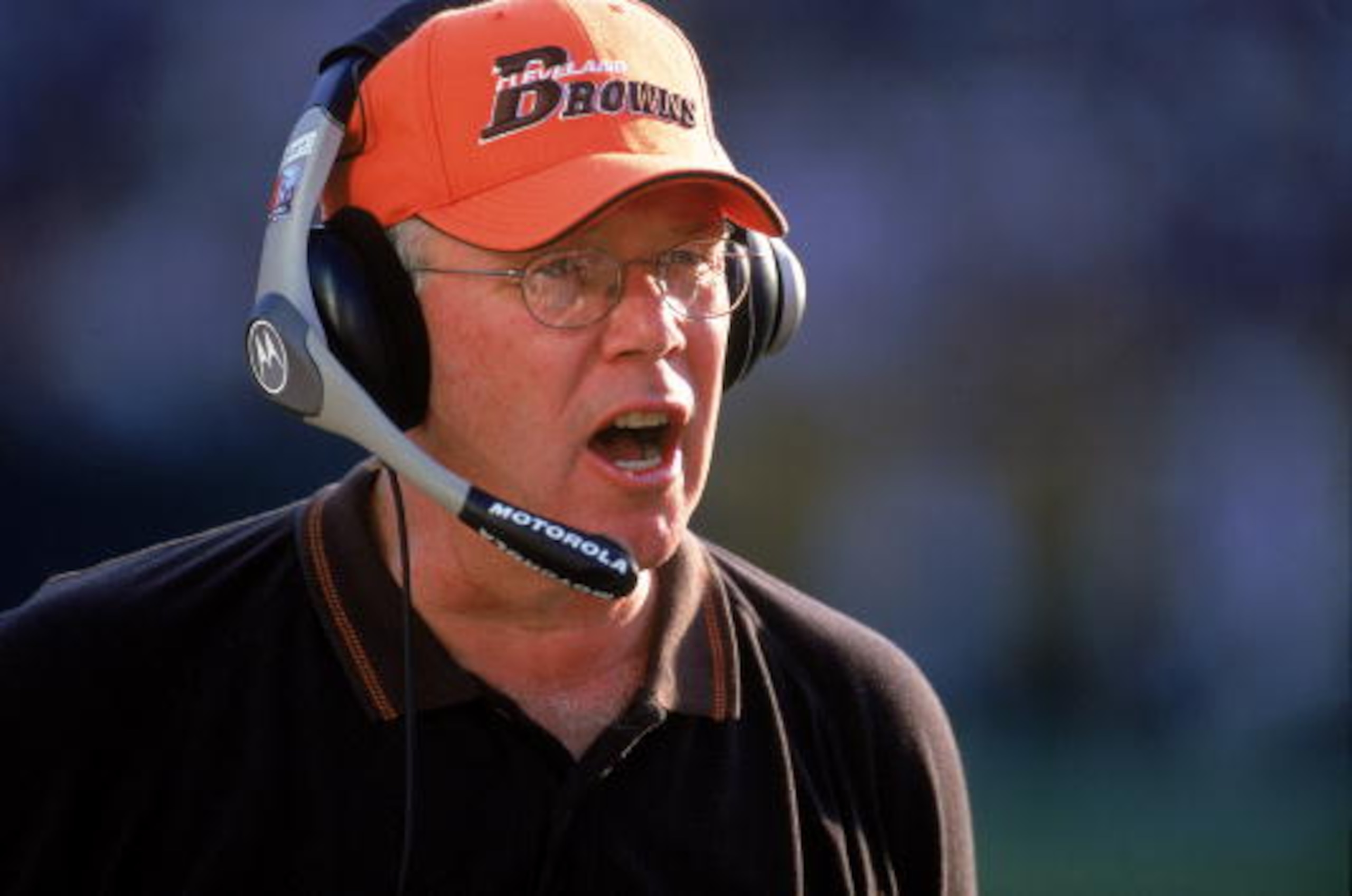 26 Aug 2000:  A close up shot of Head Coach Chris Palmer of the Cleveland Browns looking on during the Pre-Season game against the Green Bay Packers at Lambeau Field in Green Bay, Wisconsin. The Packers defeated the Browns 34-33.Mandatory Credit: Jonathan