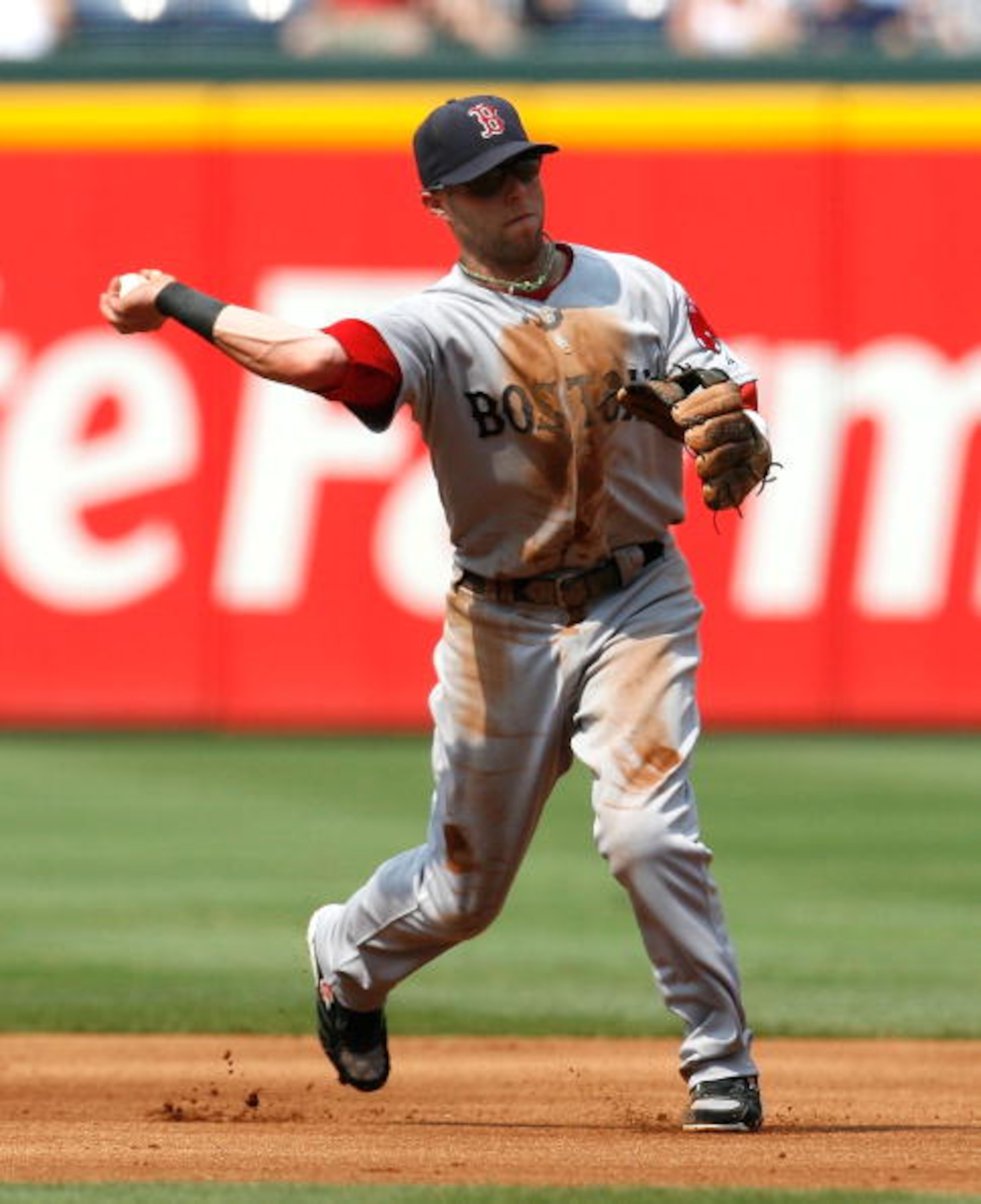ATLANTA - JUNE 27: Dustin Pedroia #15 of the Boston Red Sox against the Atlanta Braves at Turner Field on June 27, 2009 in Atlanta, Georgia. (Photo by Kevin C. Cox/Getty Images) ATLANTA - JUNE 27: Dustin Pedroia #15 of the Boston Red Sox against the Atlanta Braves at Turner Field on June 27, 2009 in Atlanta, Georgia. (Photo by Kevin C. Cox/Getty Images)