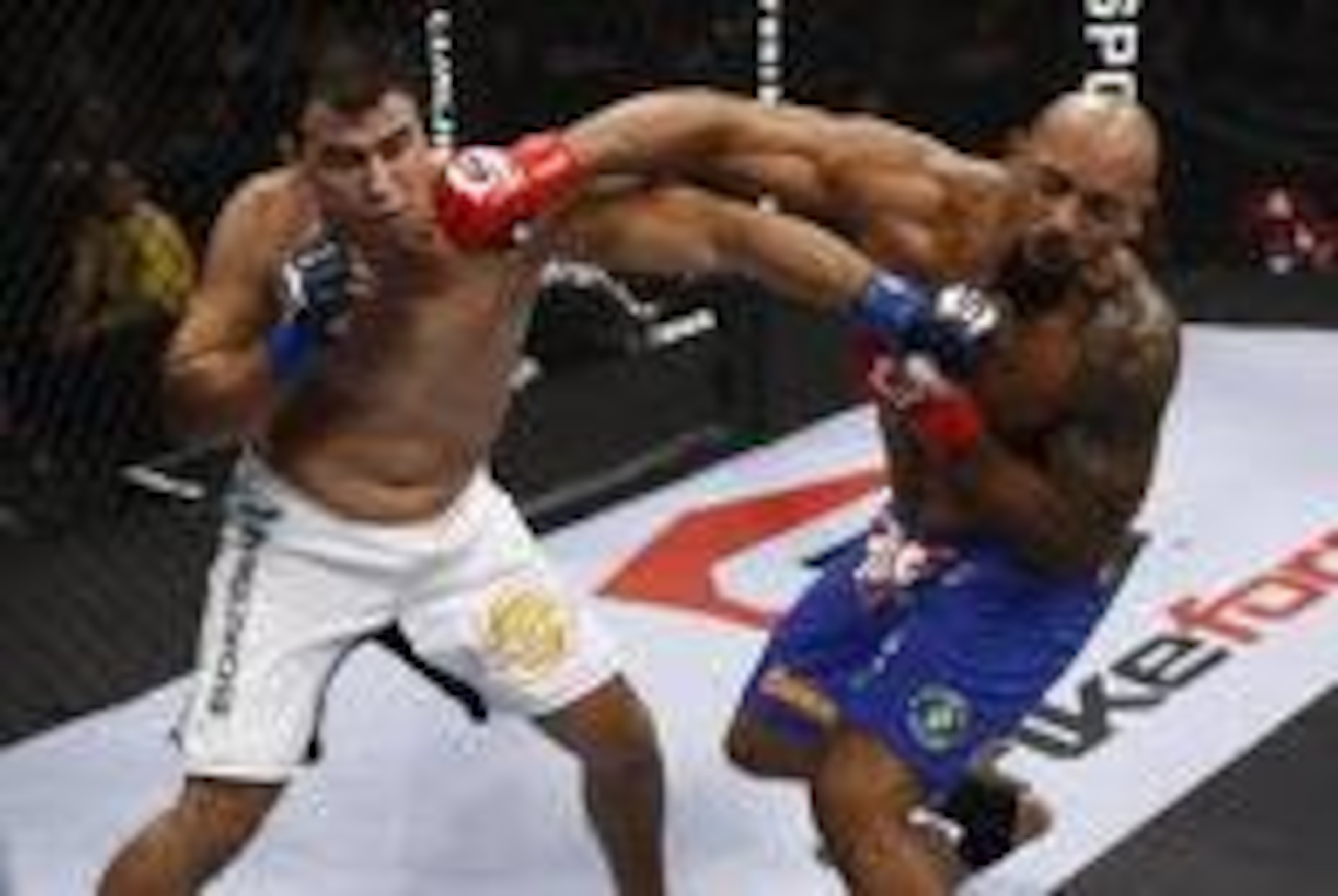 Virgil Zwicker landing a left hook on Lavar Johnson Virgil Zwicker landing a left hook on Lavar Johnson