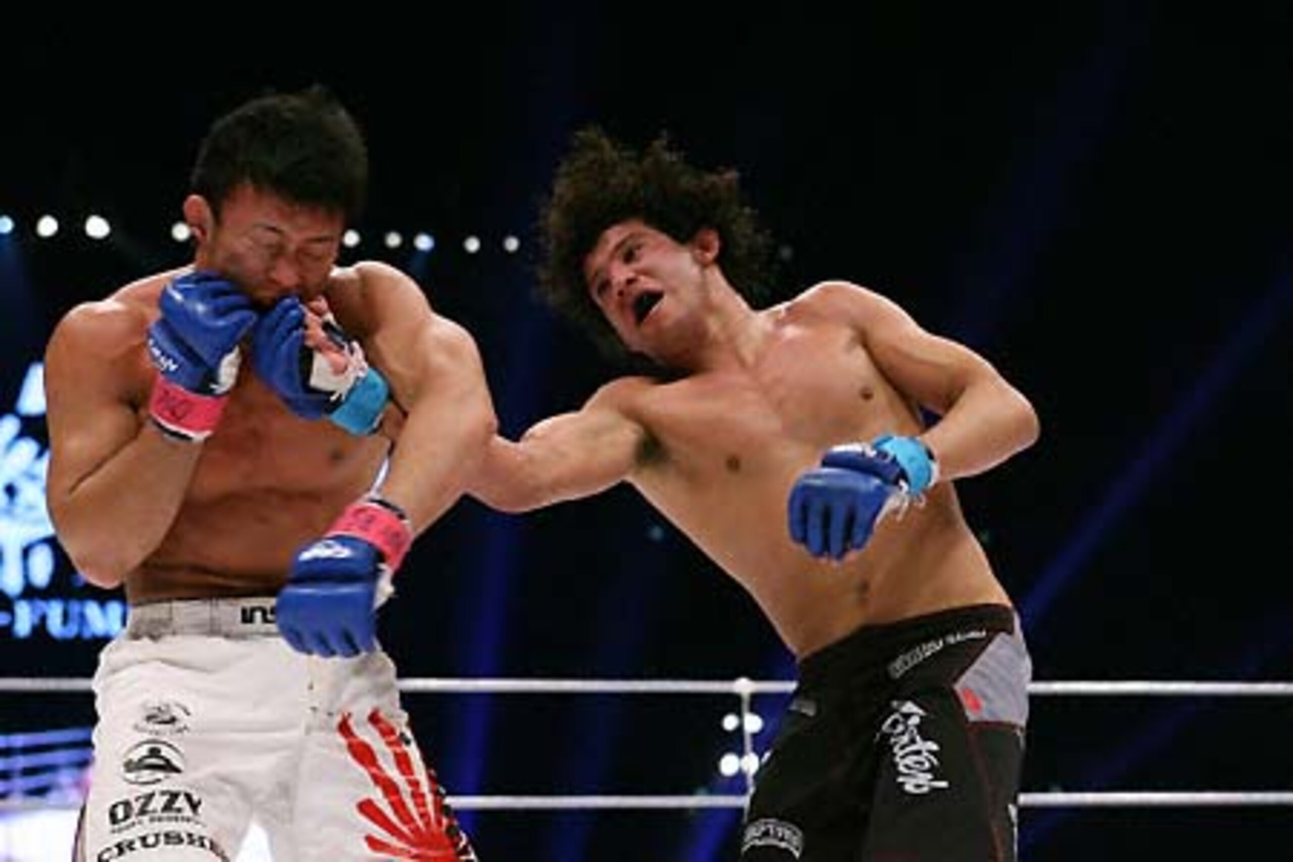 Gilbert Melendez landing a savage upper-cut