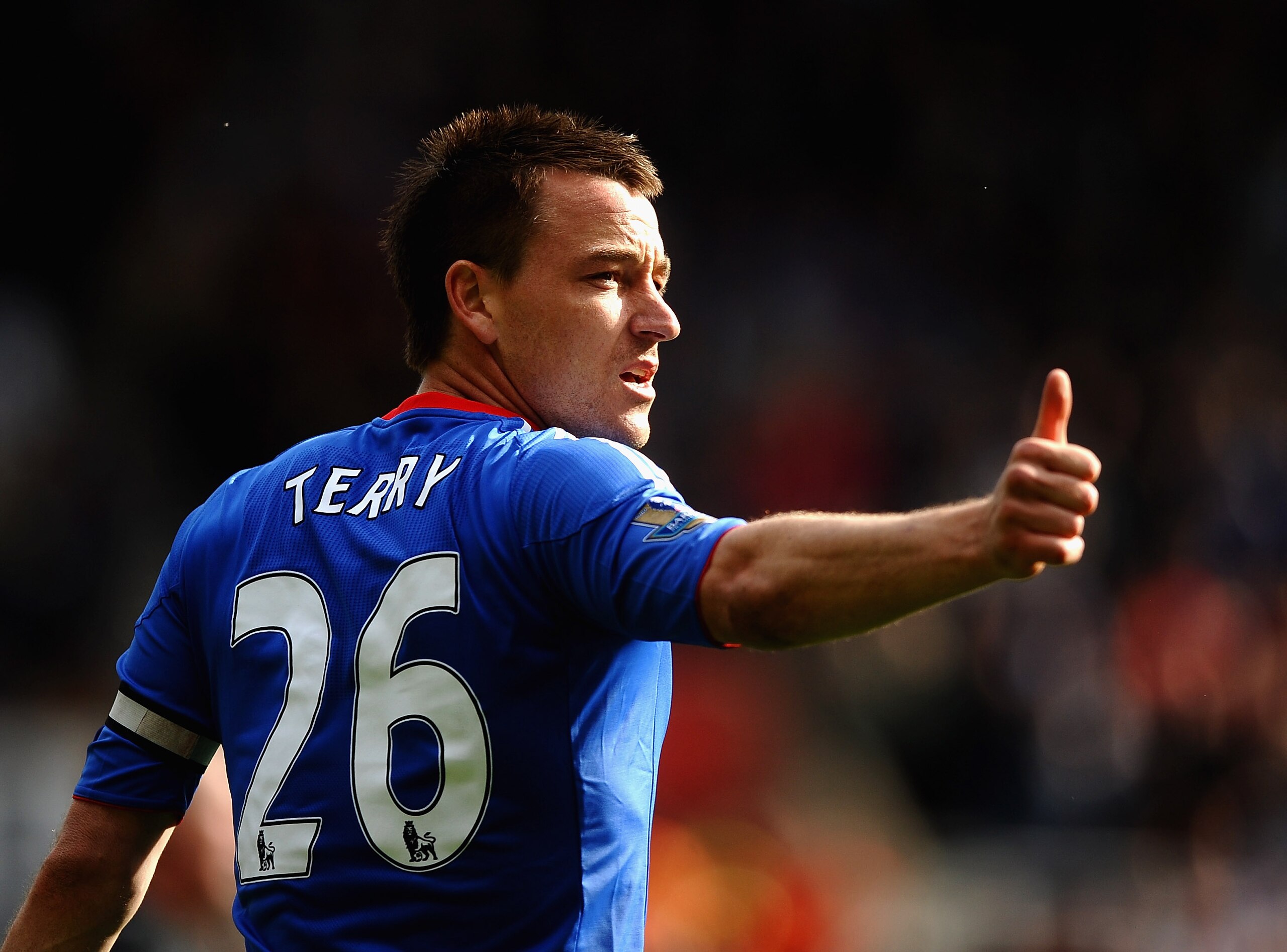 STOKE ON TRENT, ENGLAND - APRIL 02: John Terry of Chelsea looks on during the Barclays Premier League match between Stoke City and Chelsea at Britannia Stadium on April 2, 2011 in Stoke on Trent, England. (Photo by Laurence Griffiths/Getty Images) STOKE ON TRENT, ENGLAND - APRIL 02: John Terry of Chelsea looks on during the Barclays Premier League match between Stoke City and Chelsea at Britannia Stadium on April 2, 2011 in Stoke on Trent, England. (Photo by Laurence Griffiths/Getty Images)