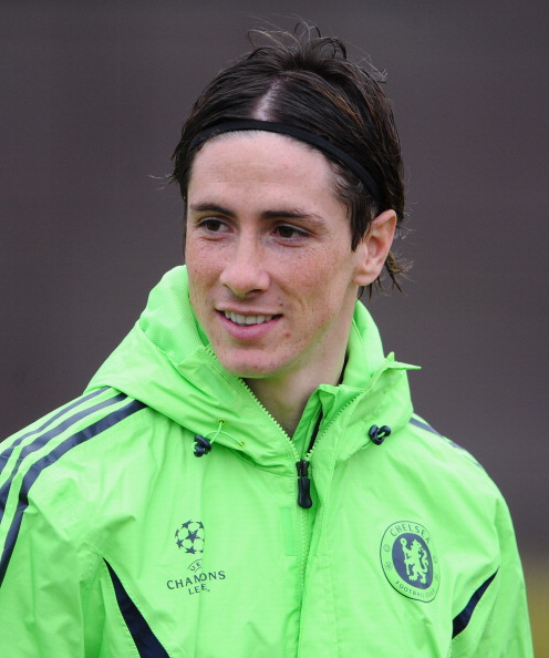 COBHAM, ENGLAND - APRIL 05:  Fernando Torres of Chelsea appears for a Chelsea training session ahead of their UEFA Champions League Quarter-final first leg match against Manchester United, at the Chelsea Football Club Training Ground on April 5, 2011 in C